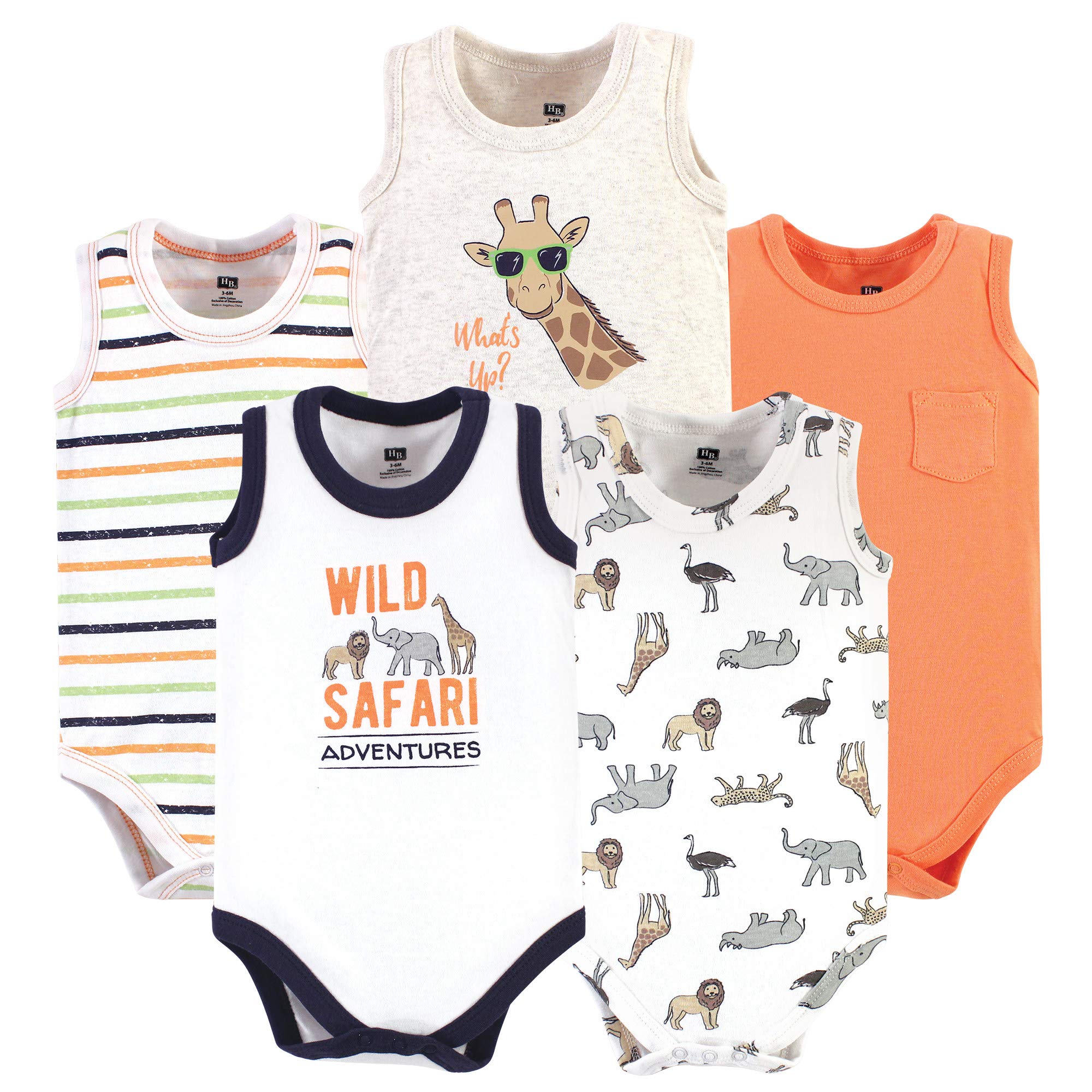 Hudson Baby Unisex Baby Cotton Sleeveless Bodysuits WEBE CLOTHING