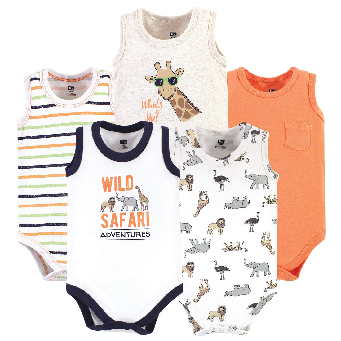 Hudson Baby Unisex Baby Cotton Sleeveless Bodysuits WEBE CLOTHING