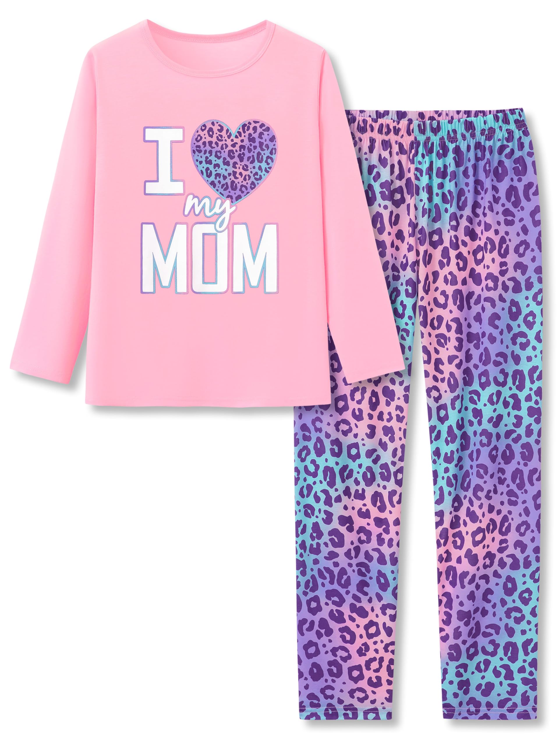 Tebbis Trendy Tie Dye Spiral Pajamas for Girls 2-Piece Soft Long Sleeve & Pants PJ Set Jammies Size 6-18