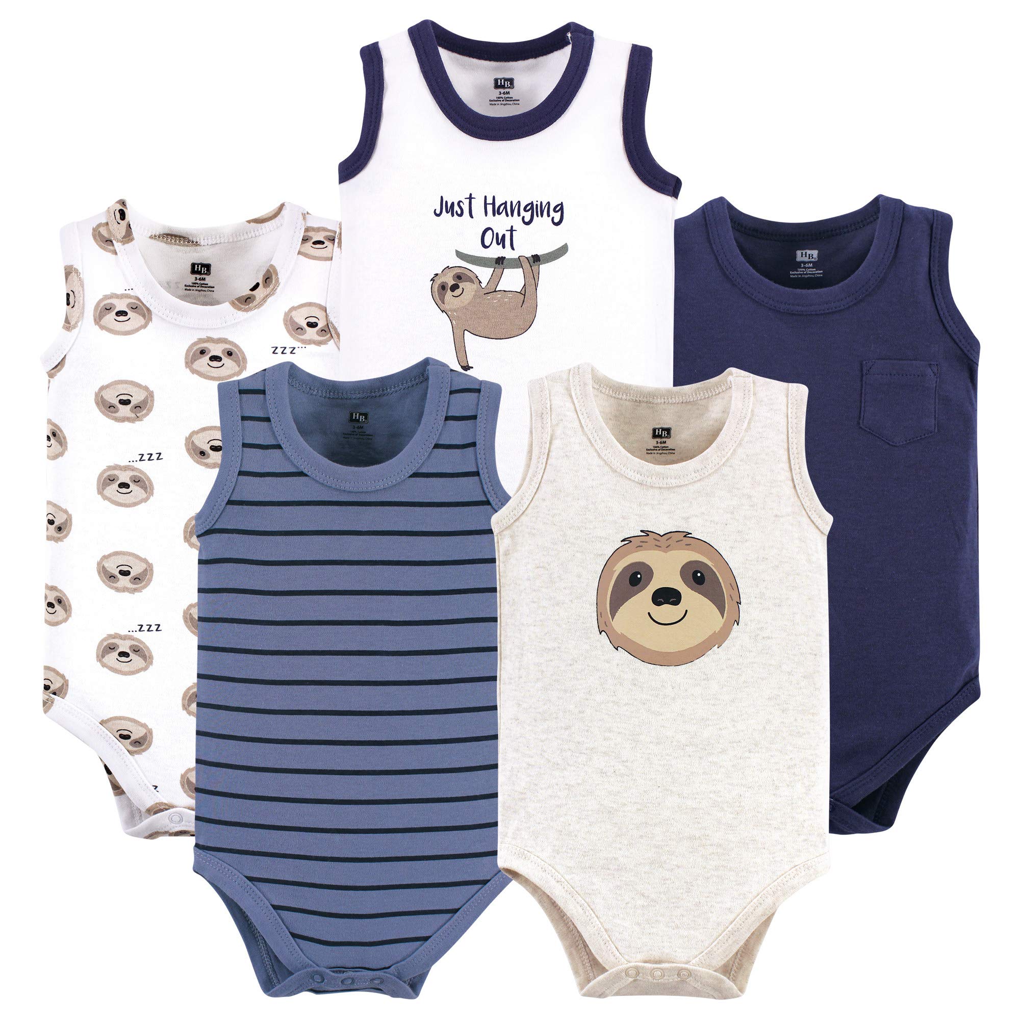 Hudson Baby Unisex Baby Cotton Sleeveless Bodysuits WEBE CLOTHING
