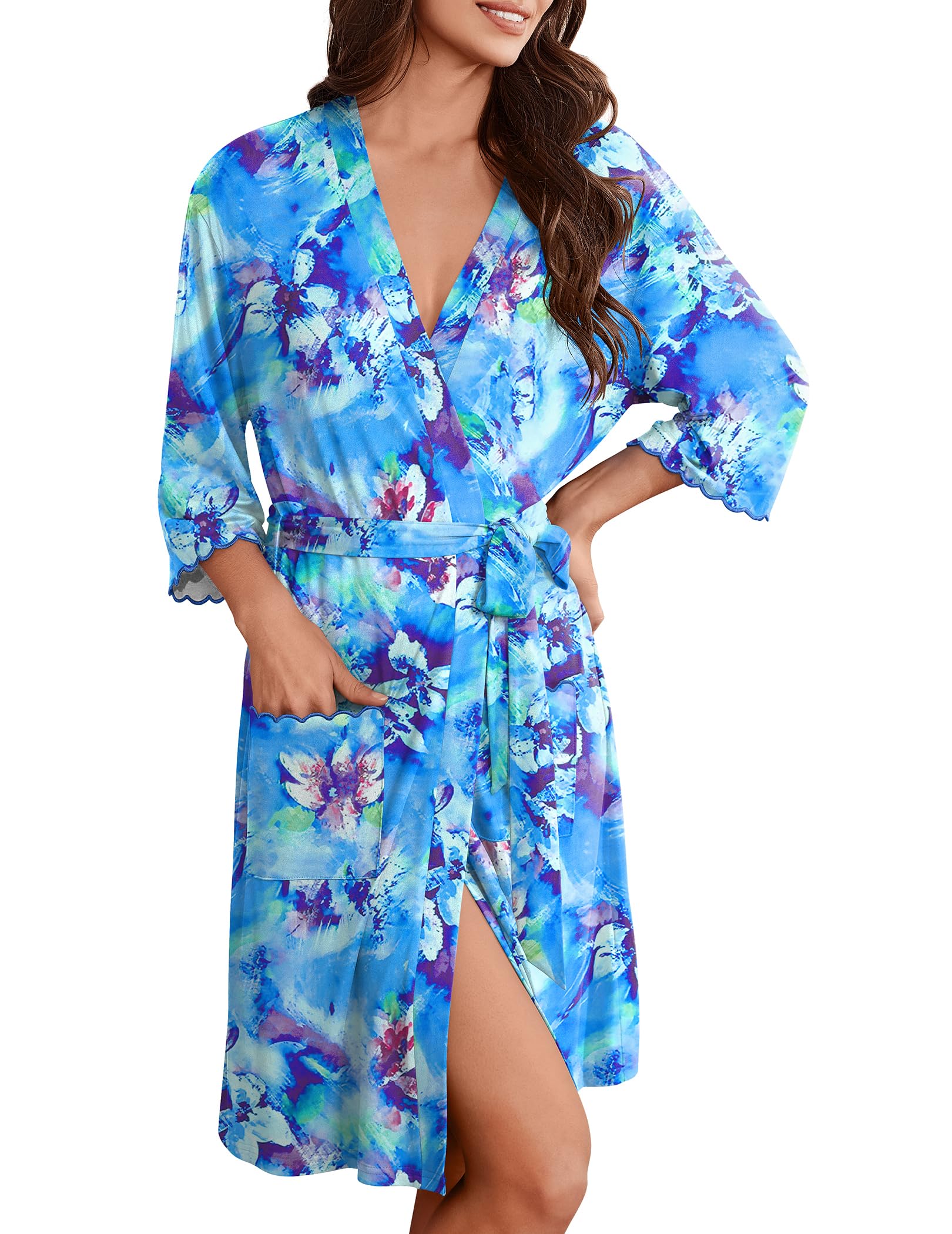 Ekouaer Solid Color Nightgown Causal Nightdress Women Comfy Short Sleeves Night wear WEBE CLOTHING