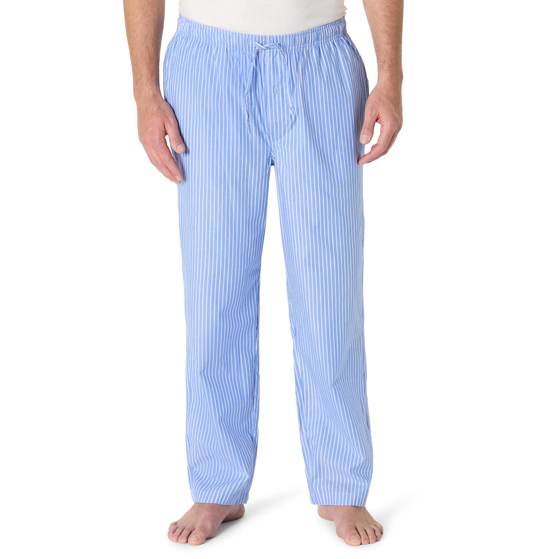 Amazon Essentials Men's Cotton Poplin Straight-Fit Pajama Pants with Pockets, Elastic Waist, Drawstring WEBE CLOTHING