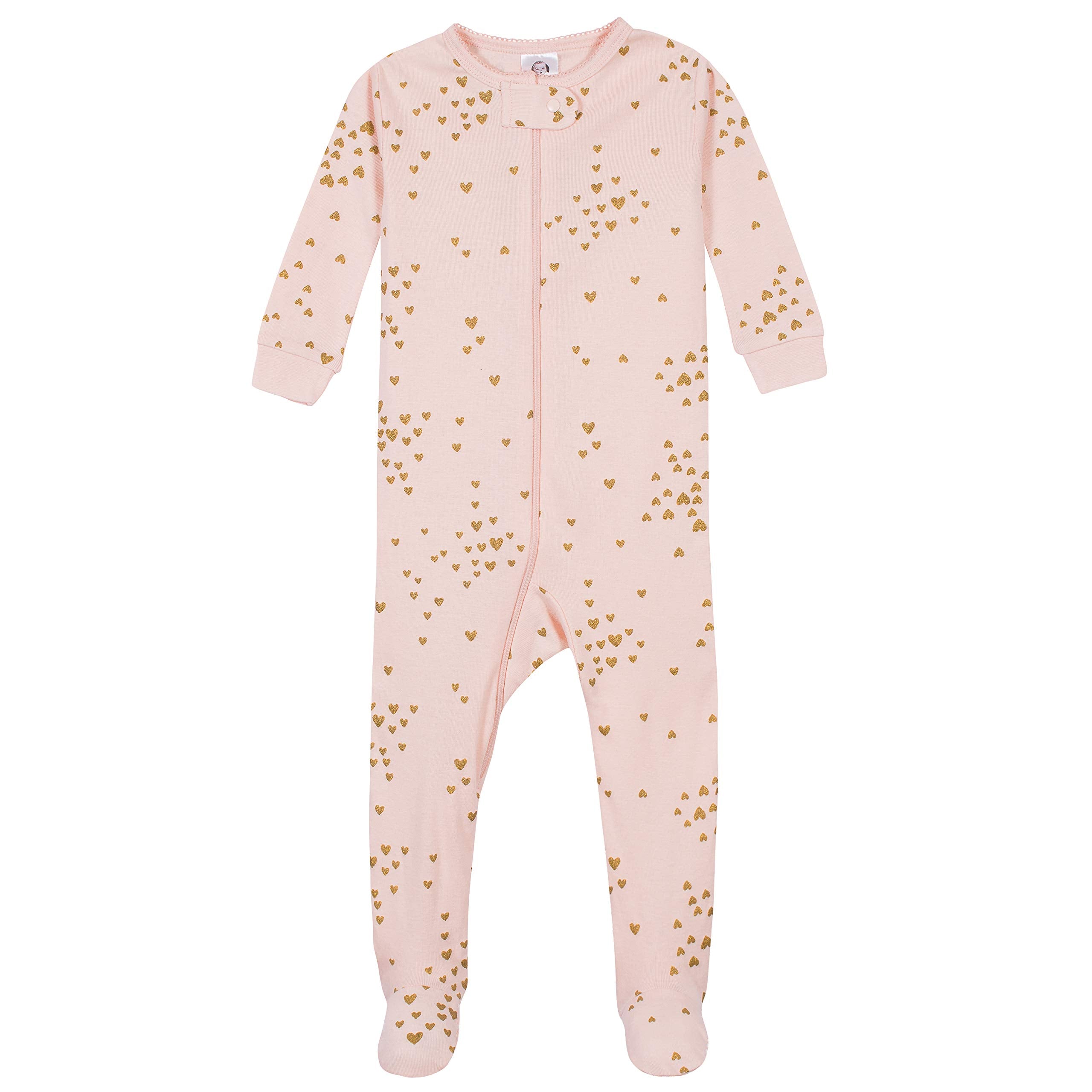 Gerber Baby Girls 4-pack Footed Pajamas