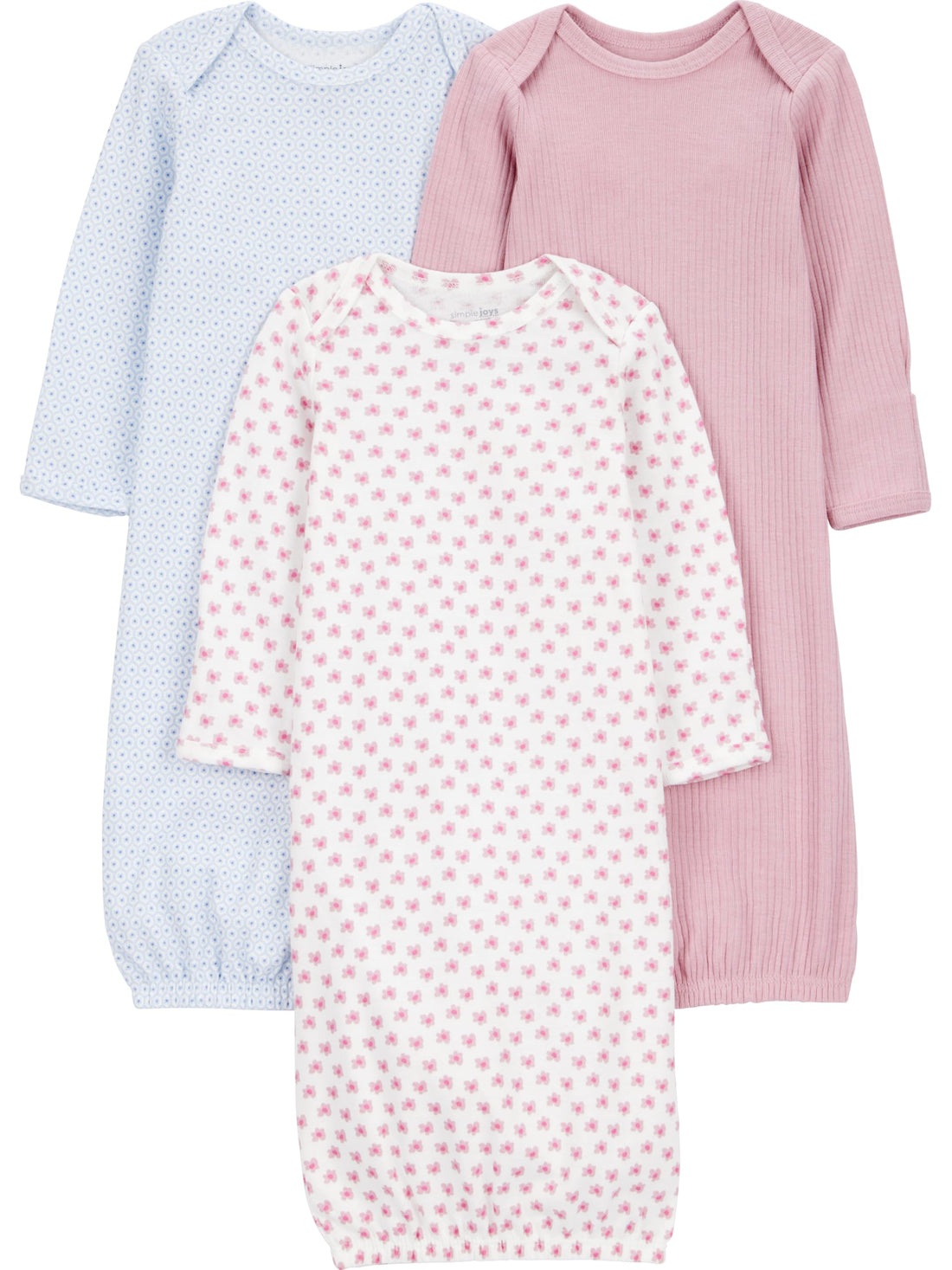 Simple Joys by Carter's Baby Girls' 3-pack Cotton Sleeper Gown