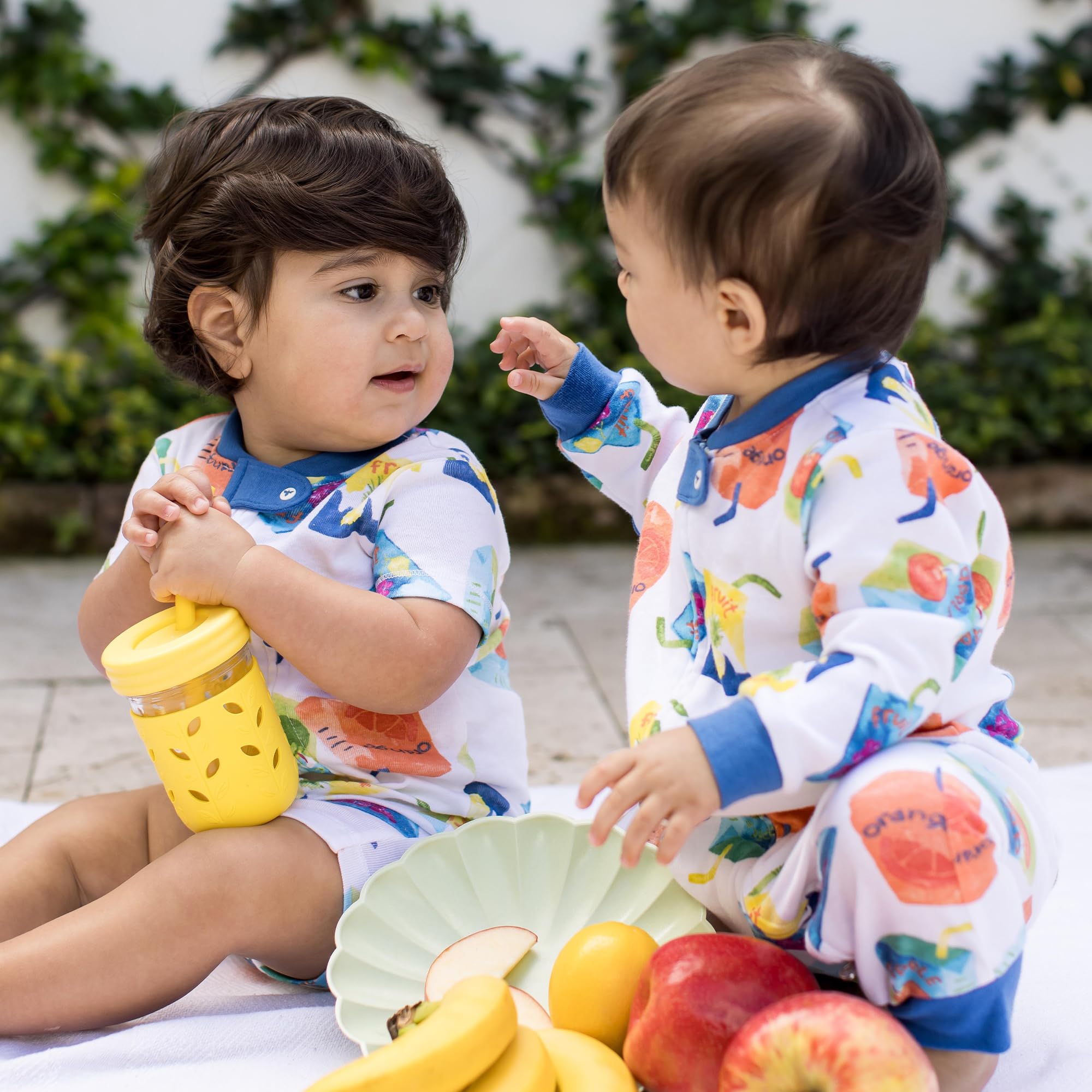 Burt's Bees Baby Short Sleeve Pajamas, Unisex One-Piece Sleeper Romper, 100% Organic Cotton Toddler Summer Clothes Outfit