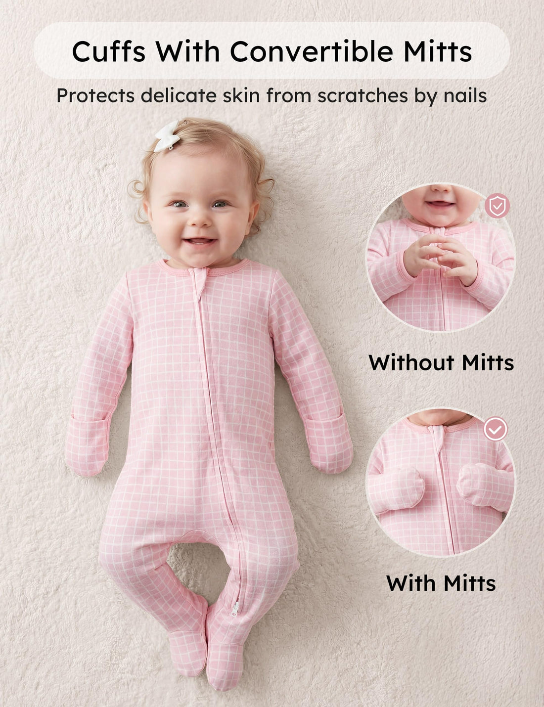Yoofoss Baby Pajamas 100% Organic Cotton Baby Sleepers for Newborn 0-3 3-6 6-9 Months Boys Girl Clothes 3pcs Footed PJs