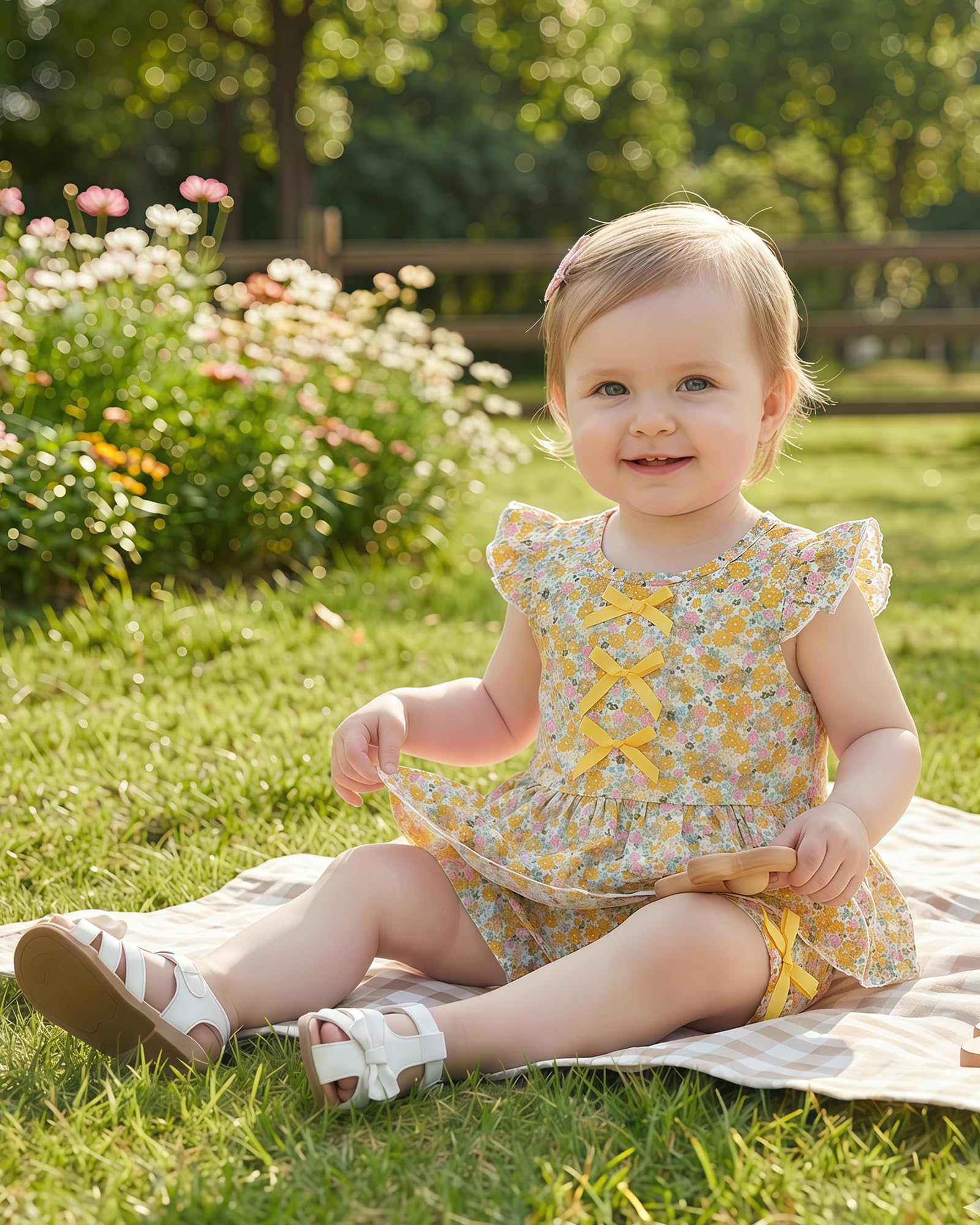 Jecson Toddler Baby Girl Summer Clothes Cotton Ruffled Sleeve Shirt Tops and Shorts Set Outfits 12Months-4T WEBE CLOTHING