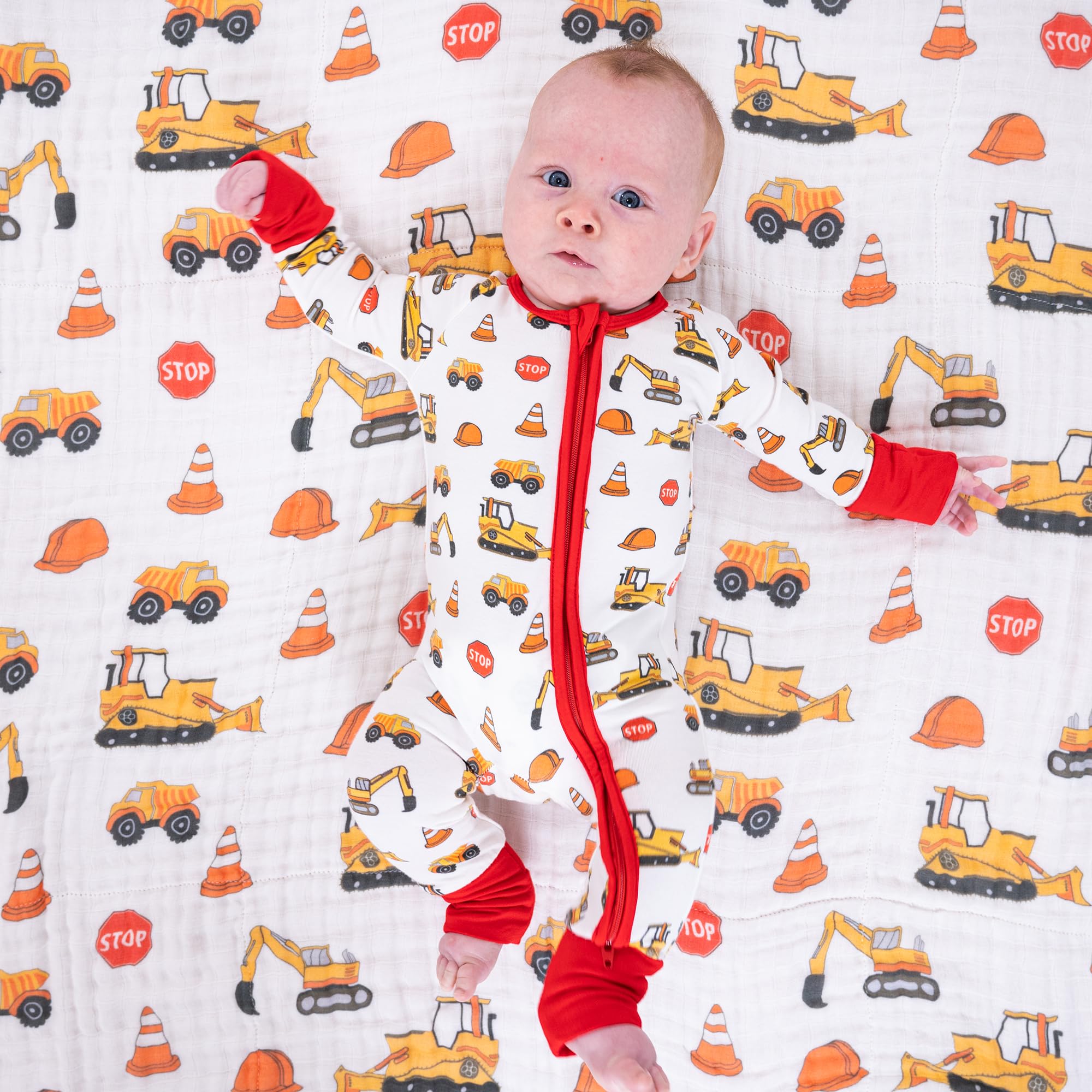 LollyBanks Baby Pajamas, Long Sleeve Baby Romper with 2-Way Zipper, 95% Viscose from Bamboo and 5% Spandex, Infant Sleepers