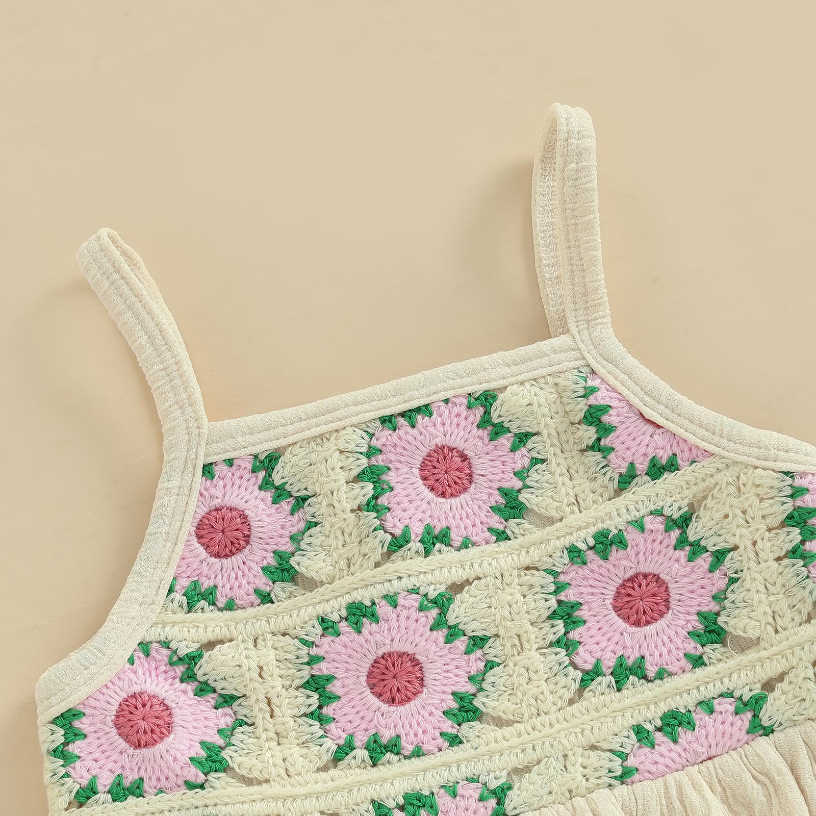 Baby Girl Outfits Crocheted Ruffled Camisole And Elastic Pants Set 6 12 18 24 Months 2 3 4 T WEBE CLOTHING