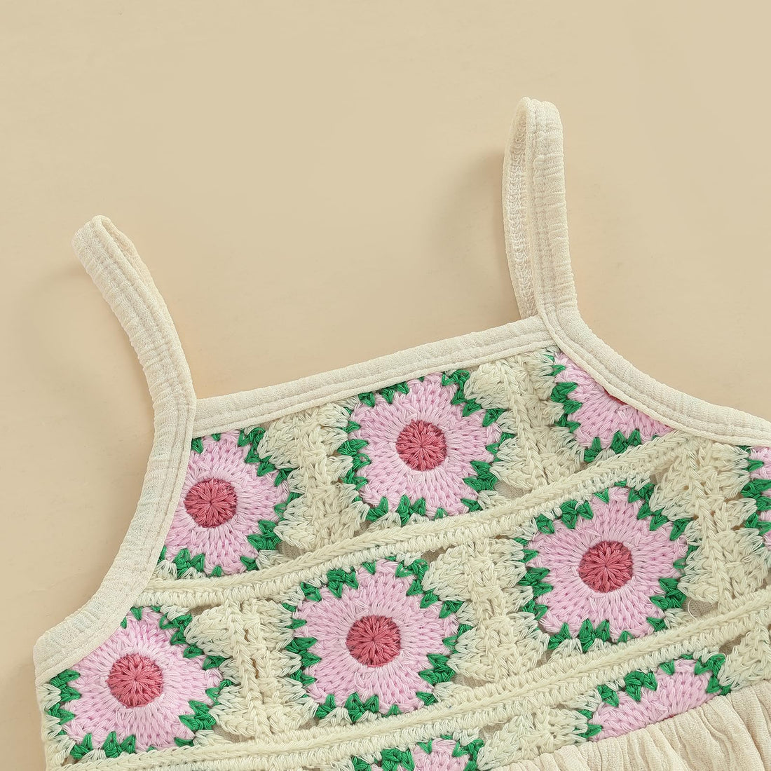 Baby Girl Outfits Crocheted Ruffled Camisole And Elastic Pants Set 6 12 18 24 Months 2 3 4 T WEBE CLOTHING