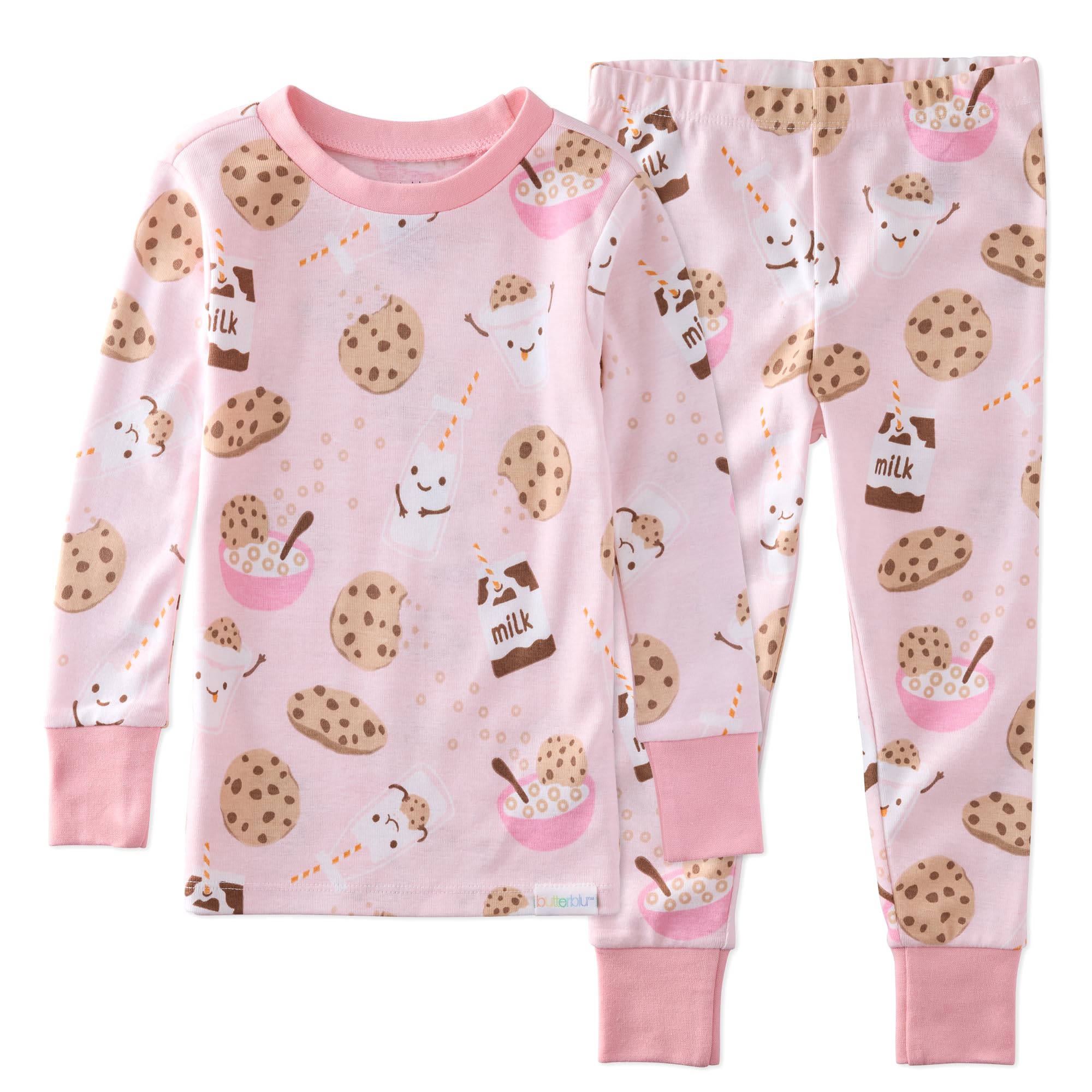 Butterblu Zen Snug-fit 2-Piece Pajamas 100% Organic Cotton Long Sleeve for Boys & Girls