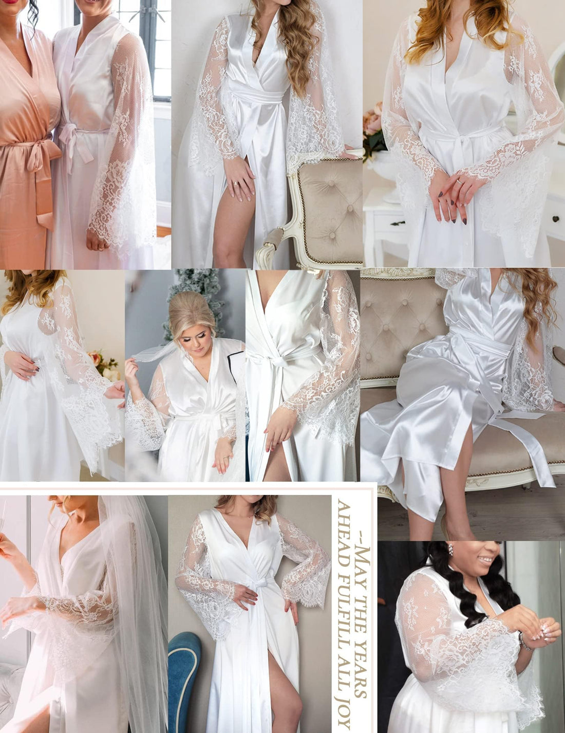Eouaer Women's Satin Kimono Robe for Bridesmaid and Bride Wedding Party Getting Ready Short Robe WEBE CLOTHING