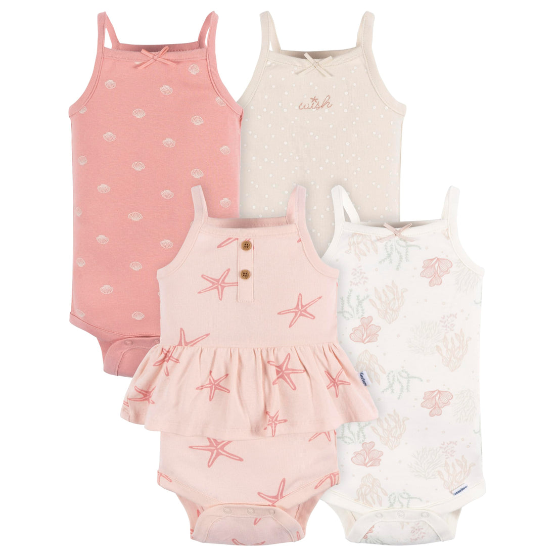 Gerber Baby Girls Multi-Pack Sleeveless Onesies Bodysuit WEBE CLOTHING