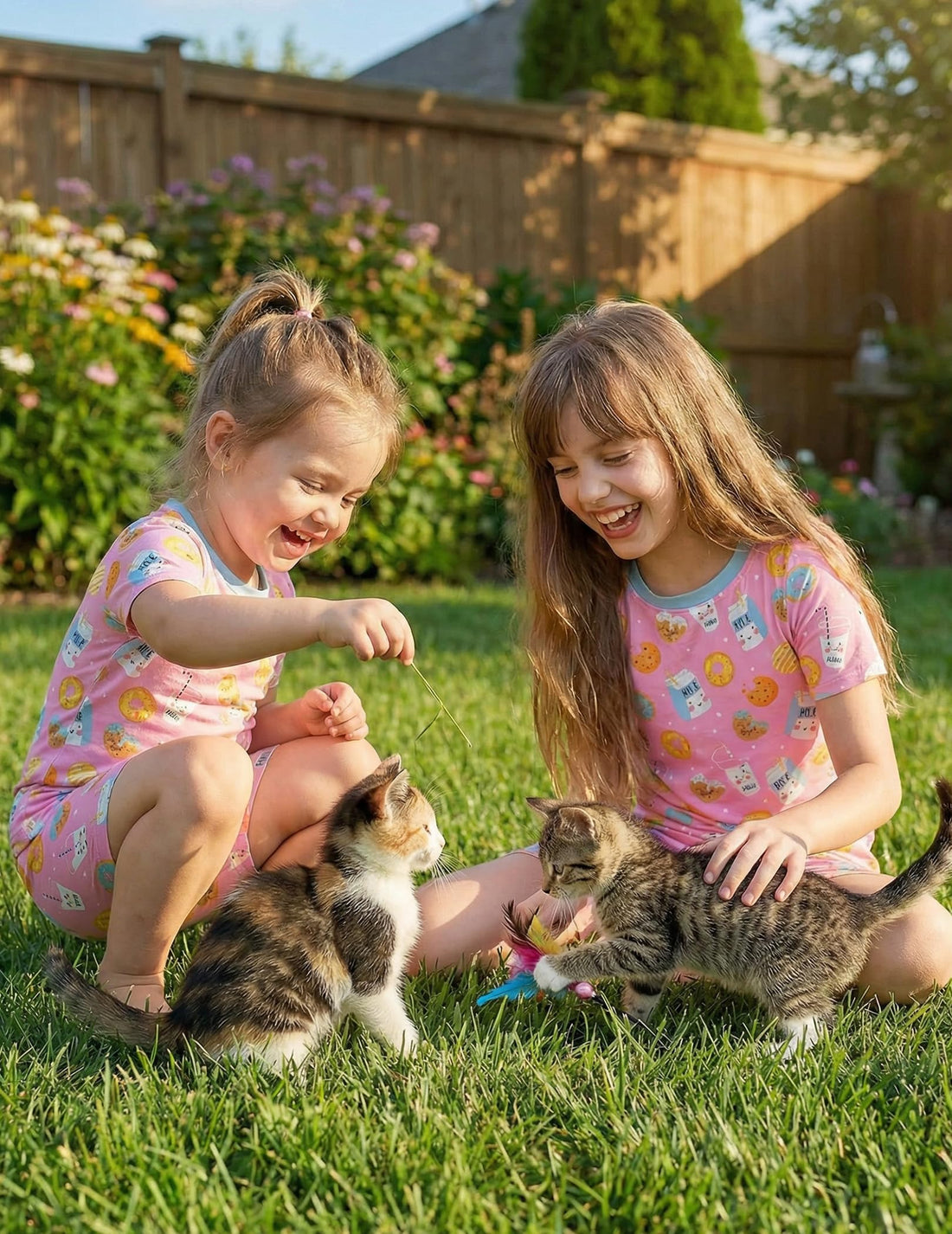 Arshiner Pajamas for Girls Summer Short Sleeve Sleepwear Kids Soft Cute Snug Fit Pjs Sets