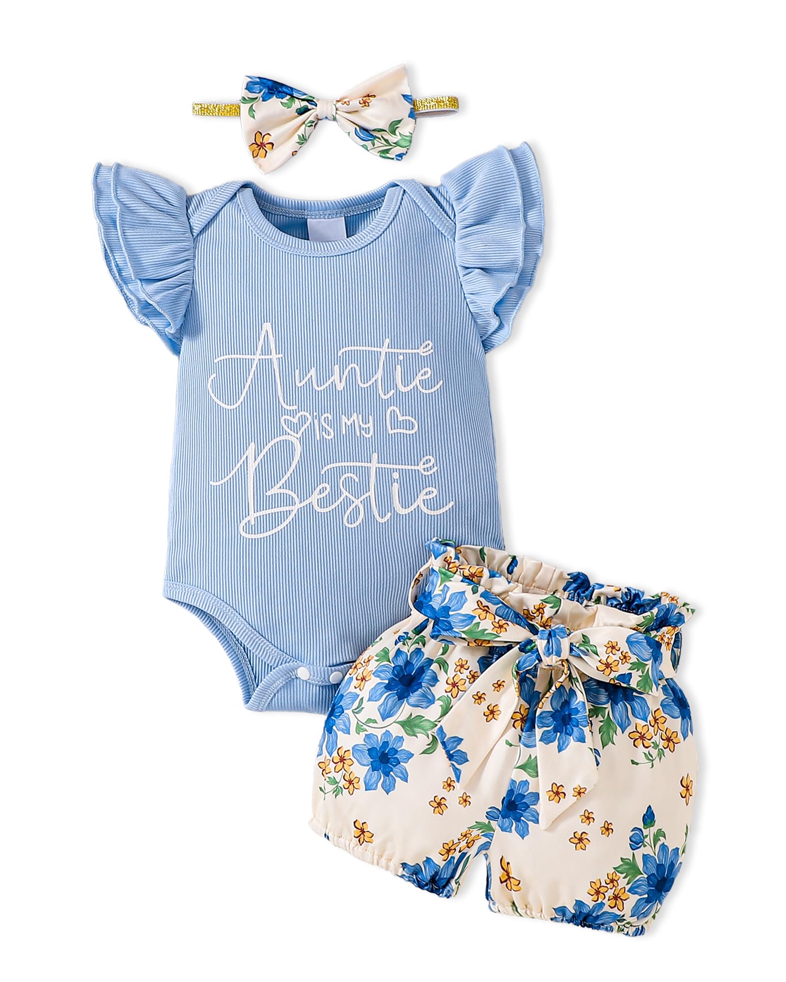 Newborn Infant Clothes Baby Girl Dress Summer Toddler Outfit Cute Girl Romper Skirt Set+Headband WEBE CLOTHING