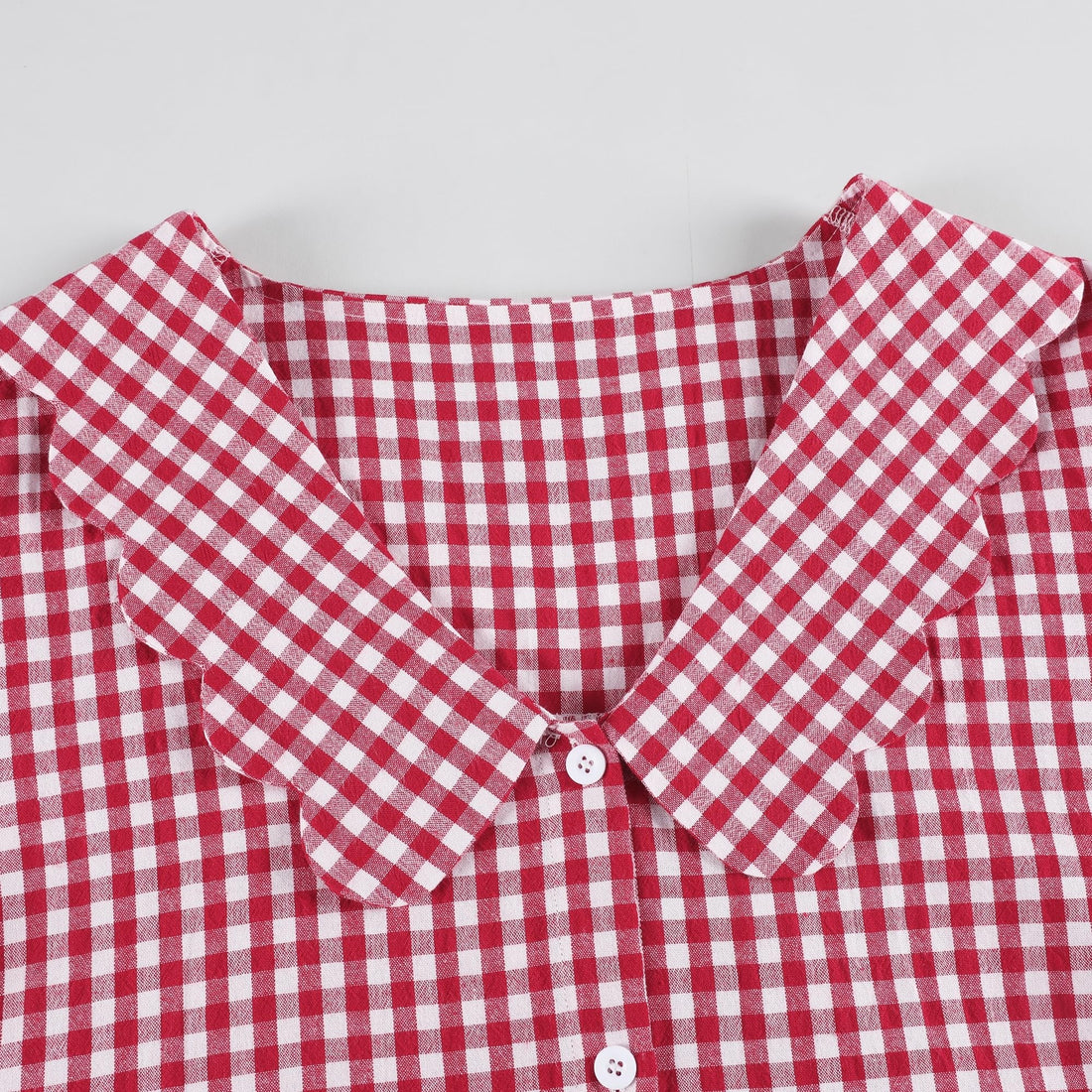 Tanming Womens Gingham 2 Piece Pajamas Sets Puff Sleeve Babydoll Shirt Ruffle Pants Pj Lounge Set Sleepwear WEBE CLOTHING