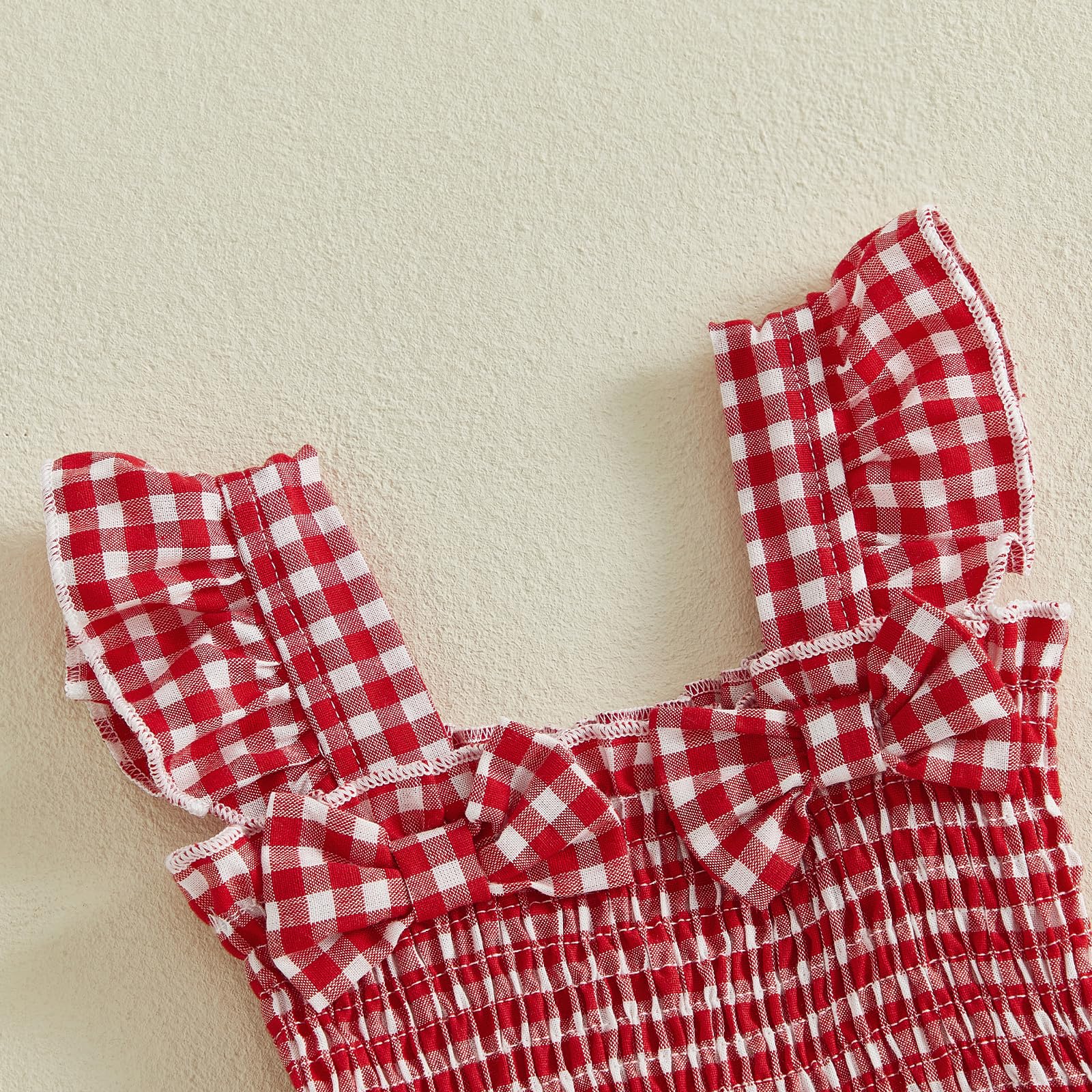 Baby Girl Clothes Infant Summer Outfits Set Plaid Ruffle Sleeve Shirt Tops and Bloomers Shorts WEBE CLOTHING