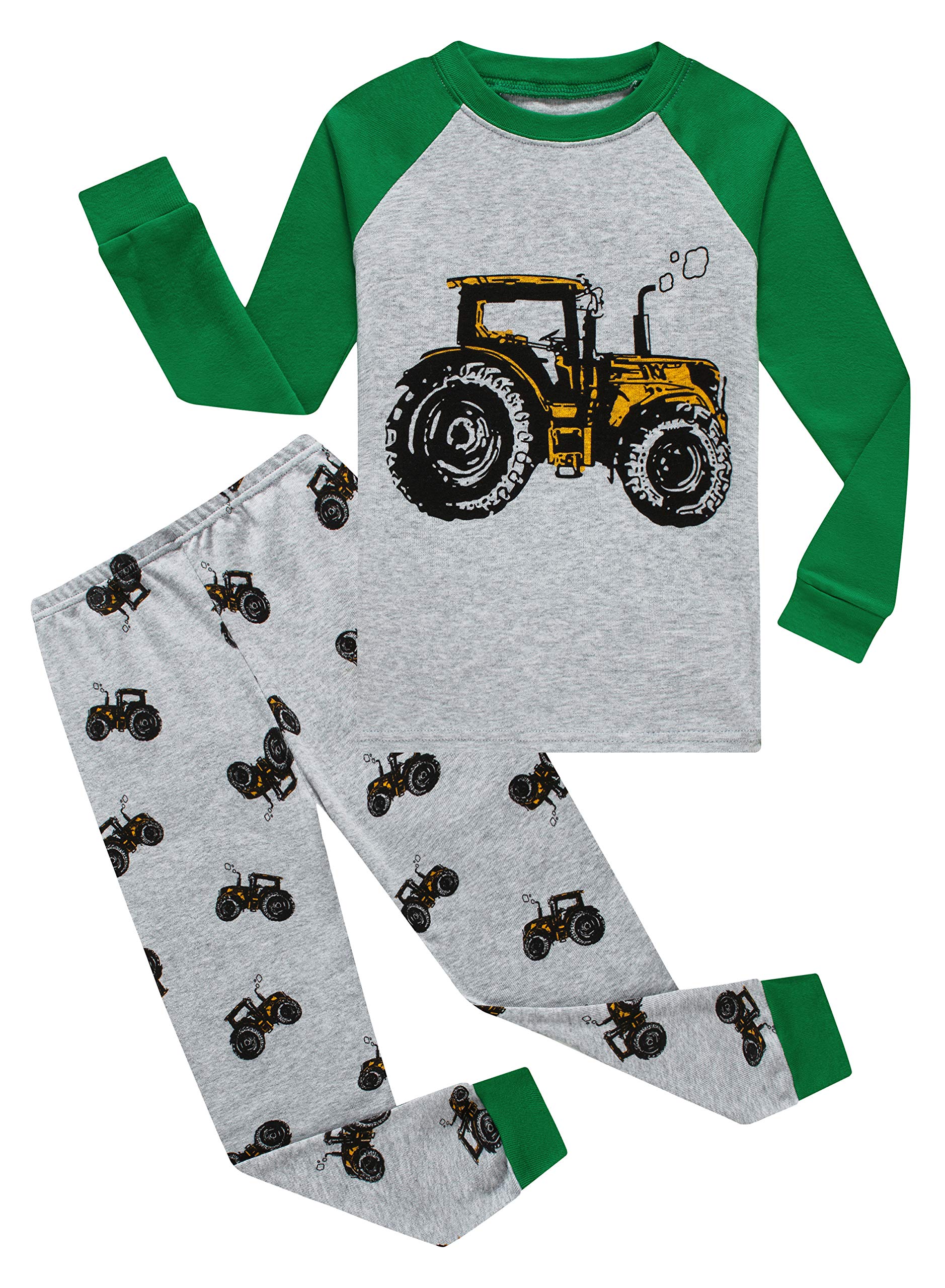 Family Feeling Kids & Toddler Boys Pajamas 2 Piece Pjs Set 100% Cotton Sleepwear