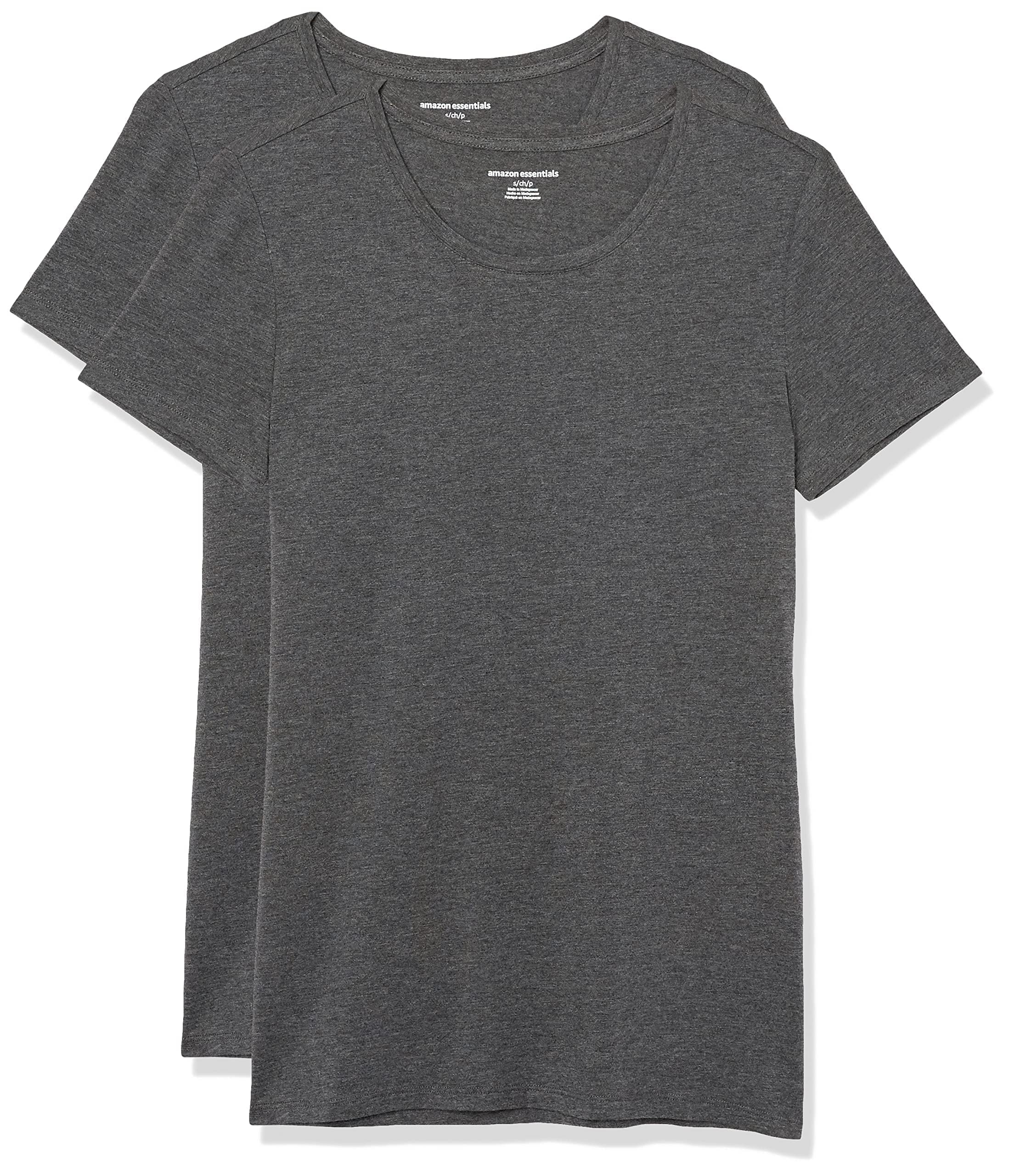 Amazon Essentials Women's Regular-Fit Short-Sleeve Crewneck T-Shirt, Multipacks