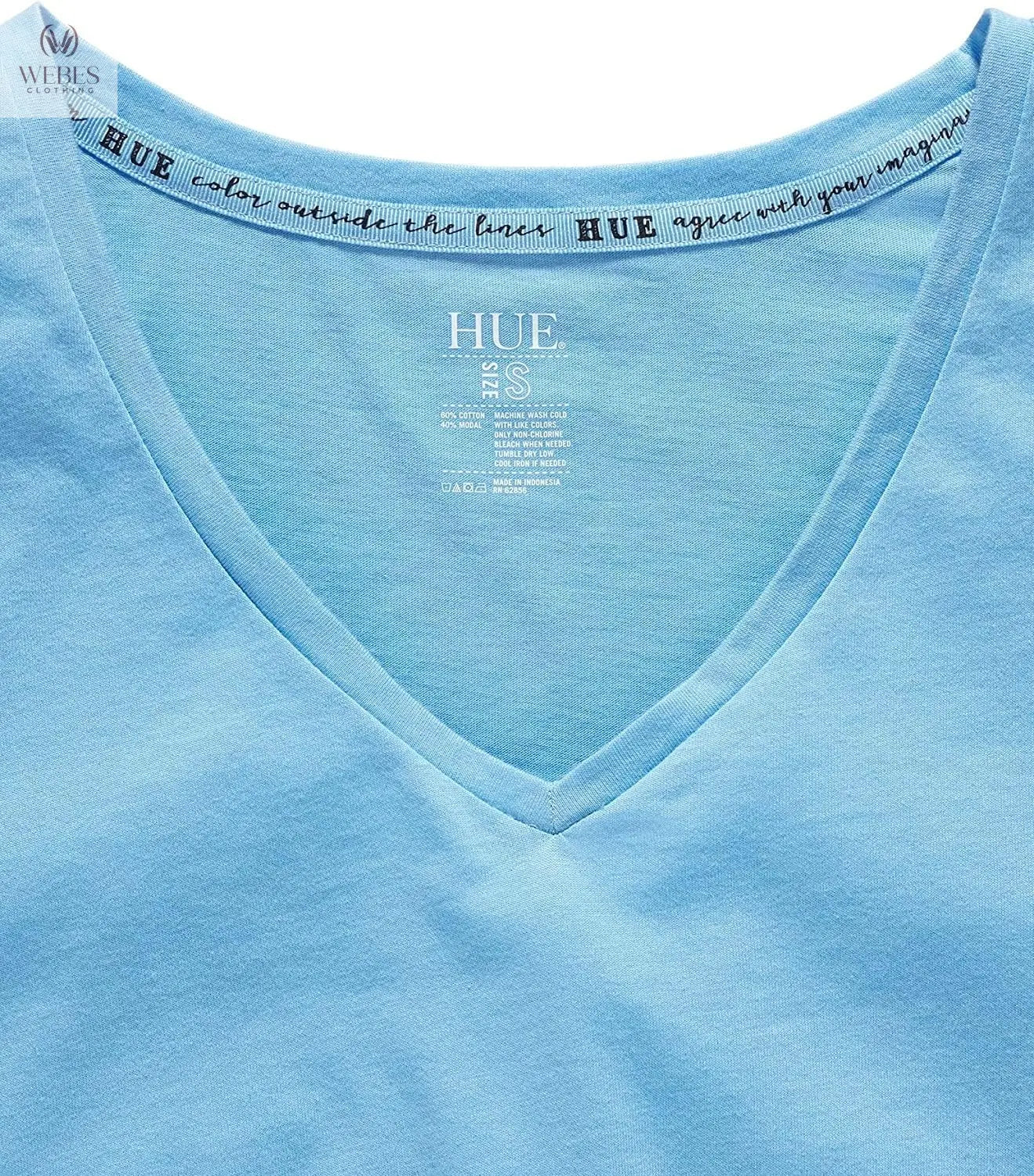 HUE Womens Sleepwell Basic Short Sleeve V-Neck T-Shirt for Lounging Or Sleeping, Made with Temperature Regulating Technology