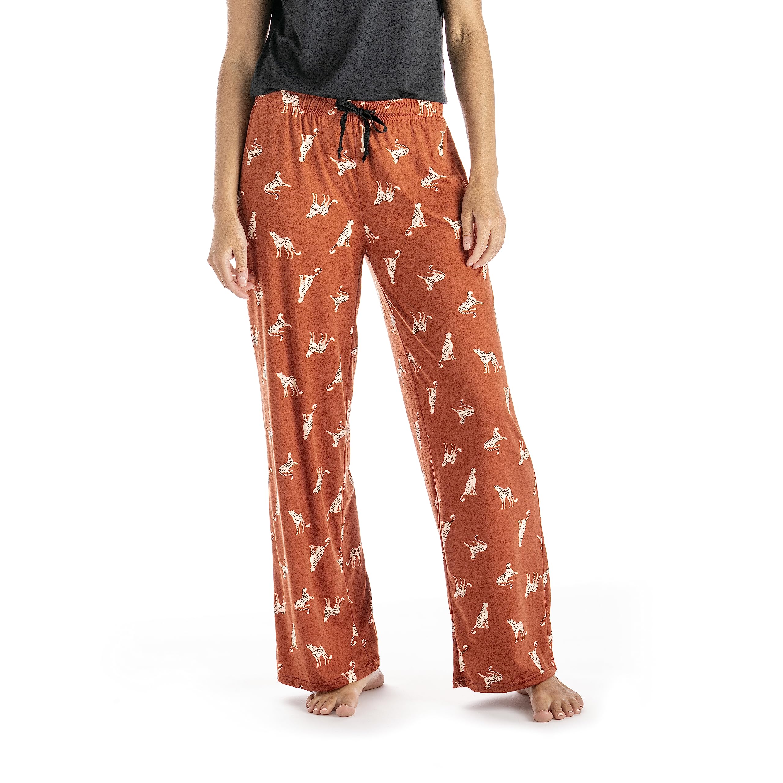 Hello Mello Signature Lounge Pants Womens Soft Pajama Bottoms Elastic Waistband Drawstring Tie