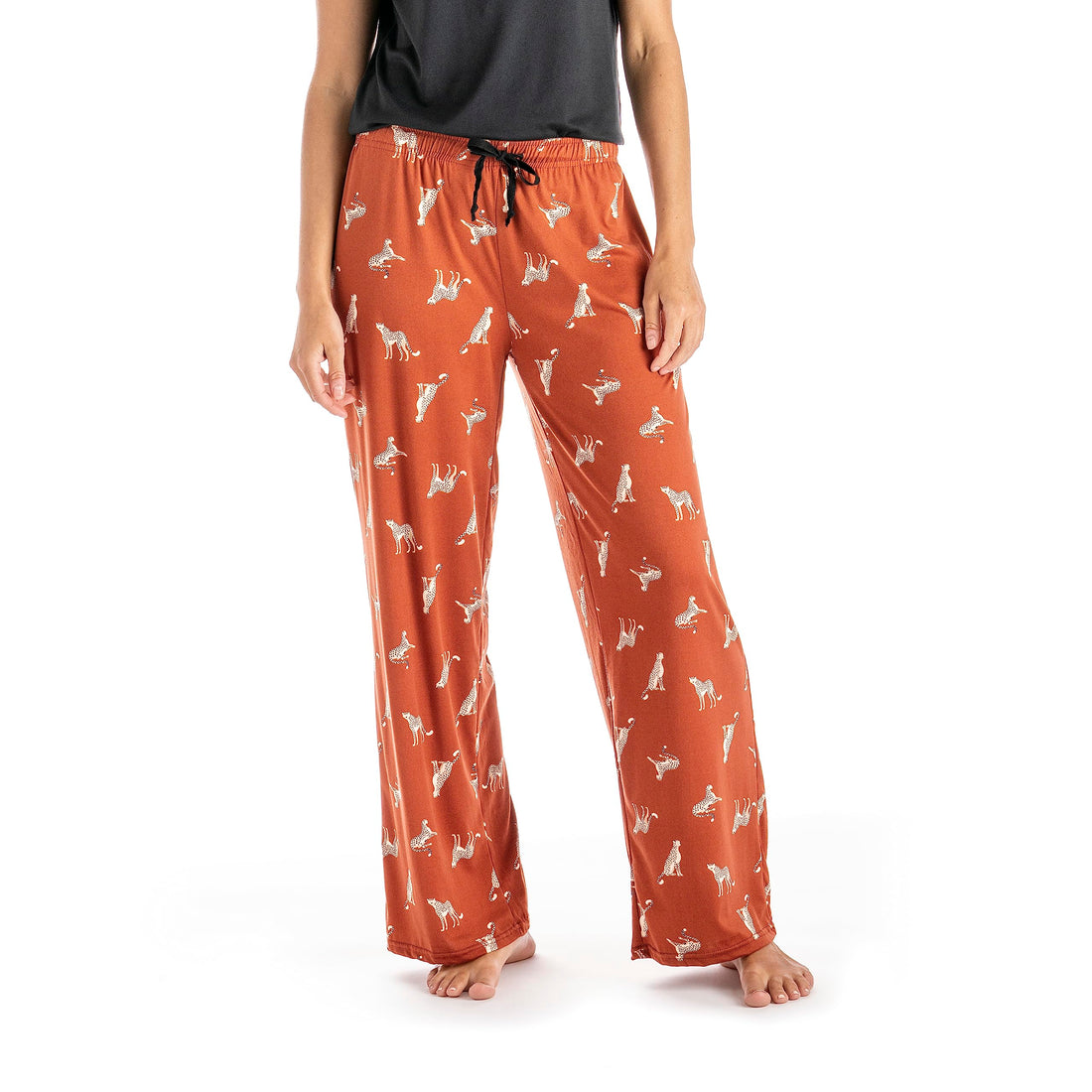 Hello Mello Signature Lounge Pants Womens Soft Pajama Bottoms Elastic Waistband Drawstring Tie