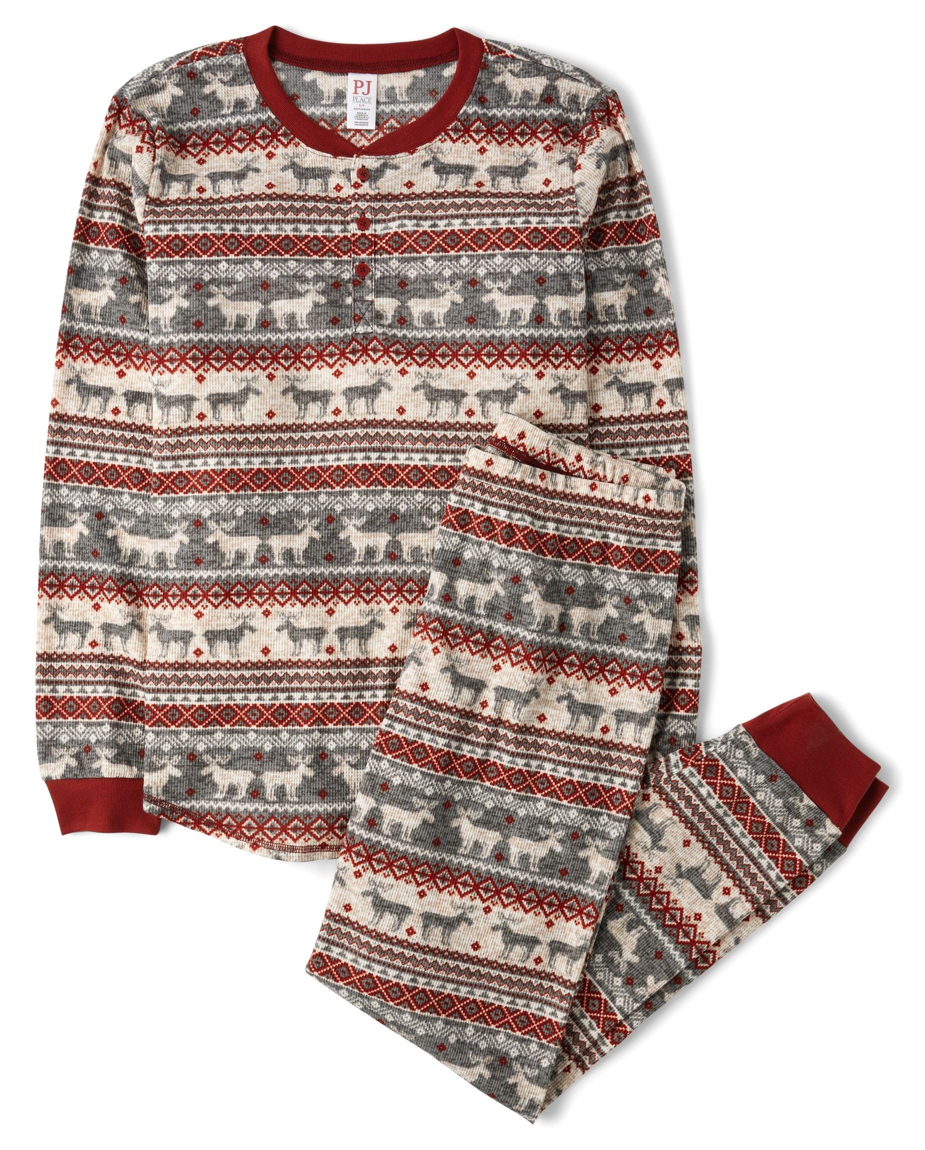 The Children's Place Family Matching, Plaid Waffle 2 Piece Pajama Sets WEBE CLOTHING