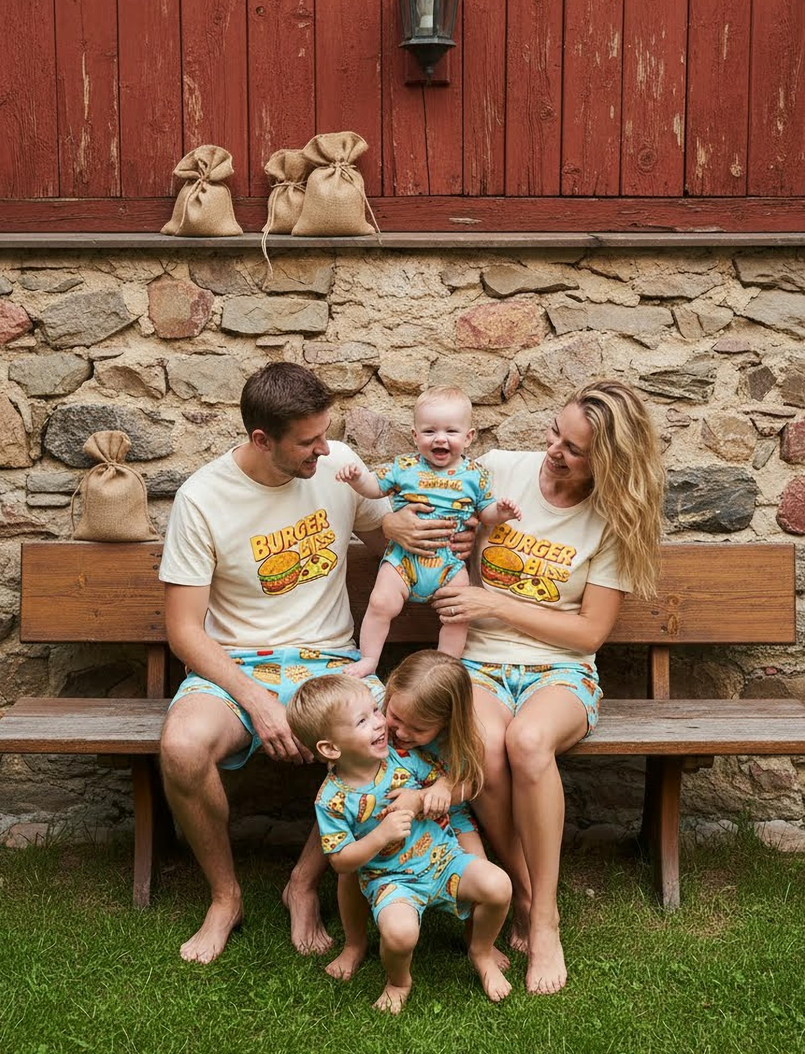 PATPAT Family Matching Short Sleeve Pajama Sets - Perfect for Family Photos & Holiday Celebrations WEBE CLOTHING