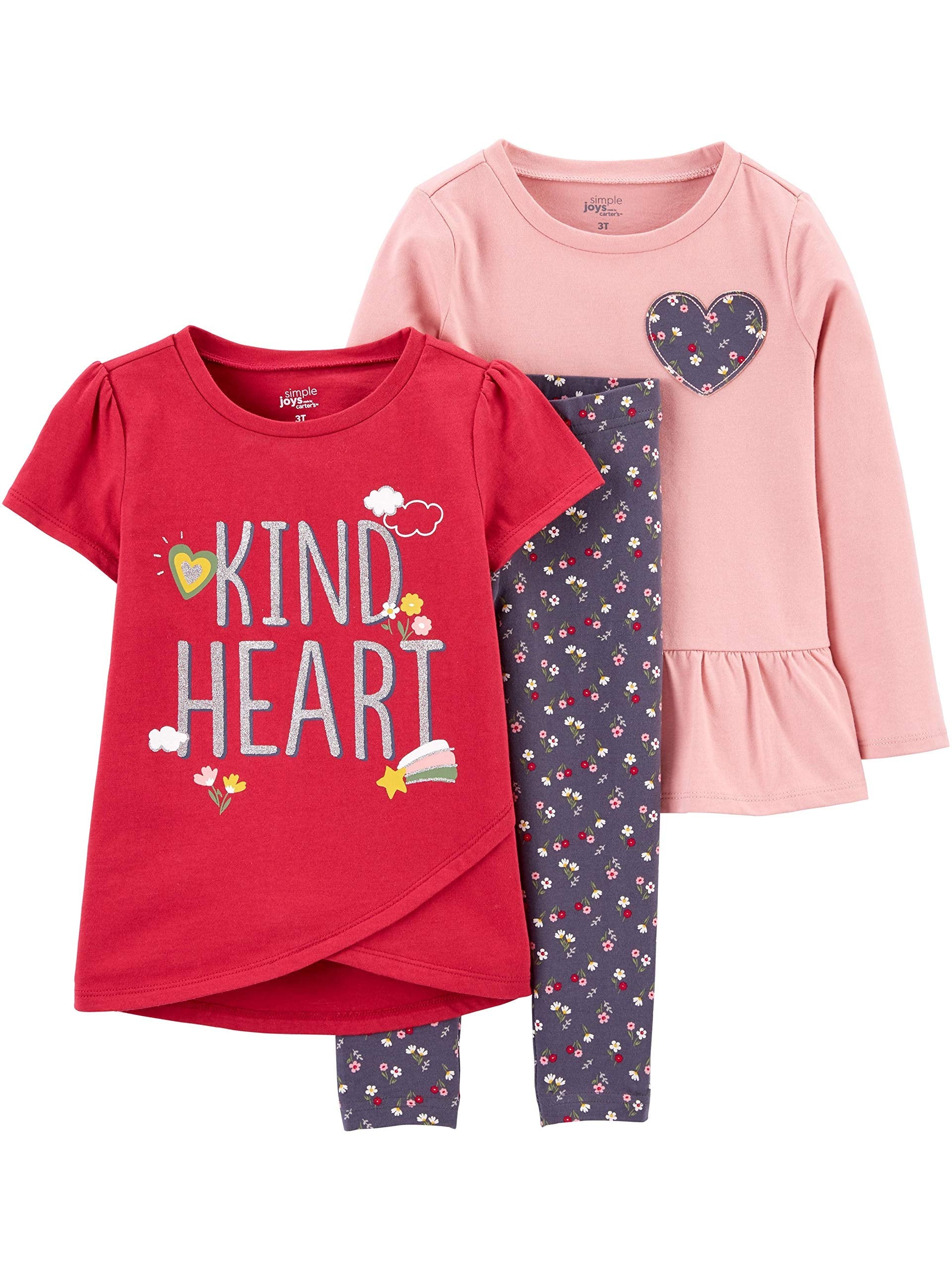 Simple Joys by Carter's Baby Girls' 3-piece Playwear Set WEBE CLOTHING