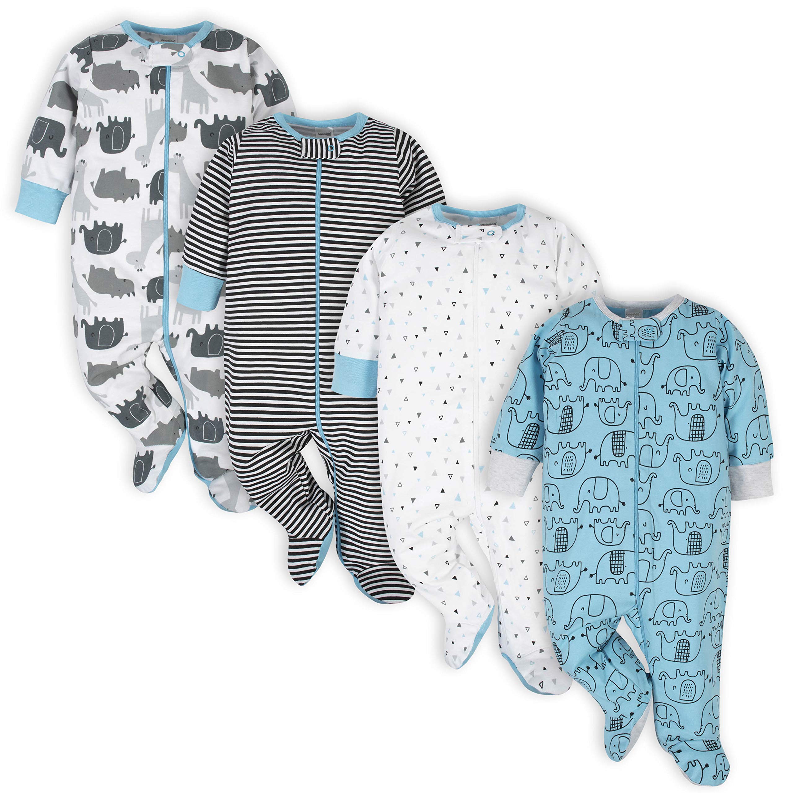 Onesies Brand Baby Boys 4-Pack Sleep 'N Play Footies