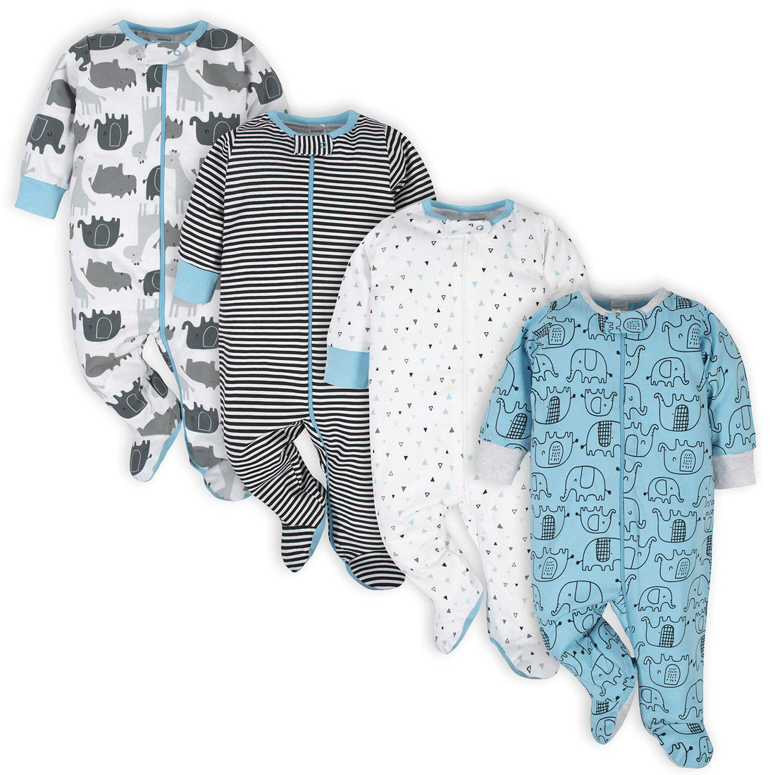 Onesies Brand Baby Boys 4-Pack Sleep 'N Play Footies