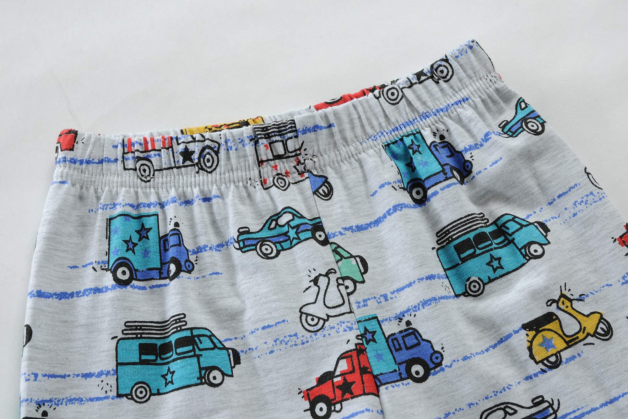 Little Hand Toddler Boys Pajamas Kids Dinosaur Summer PJS Monster Truck Boy Tractor Jammies Hockey Short Sets 2-7 Years