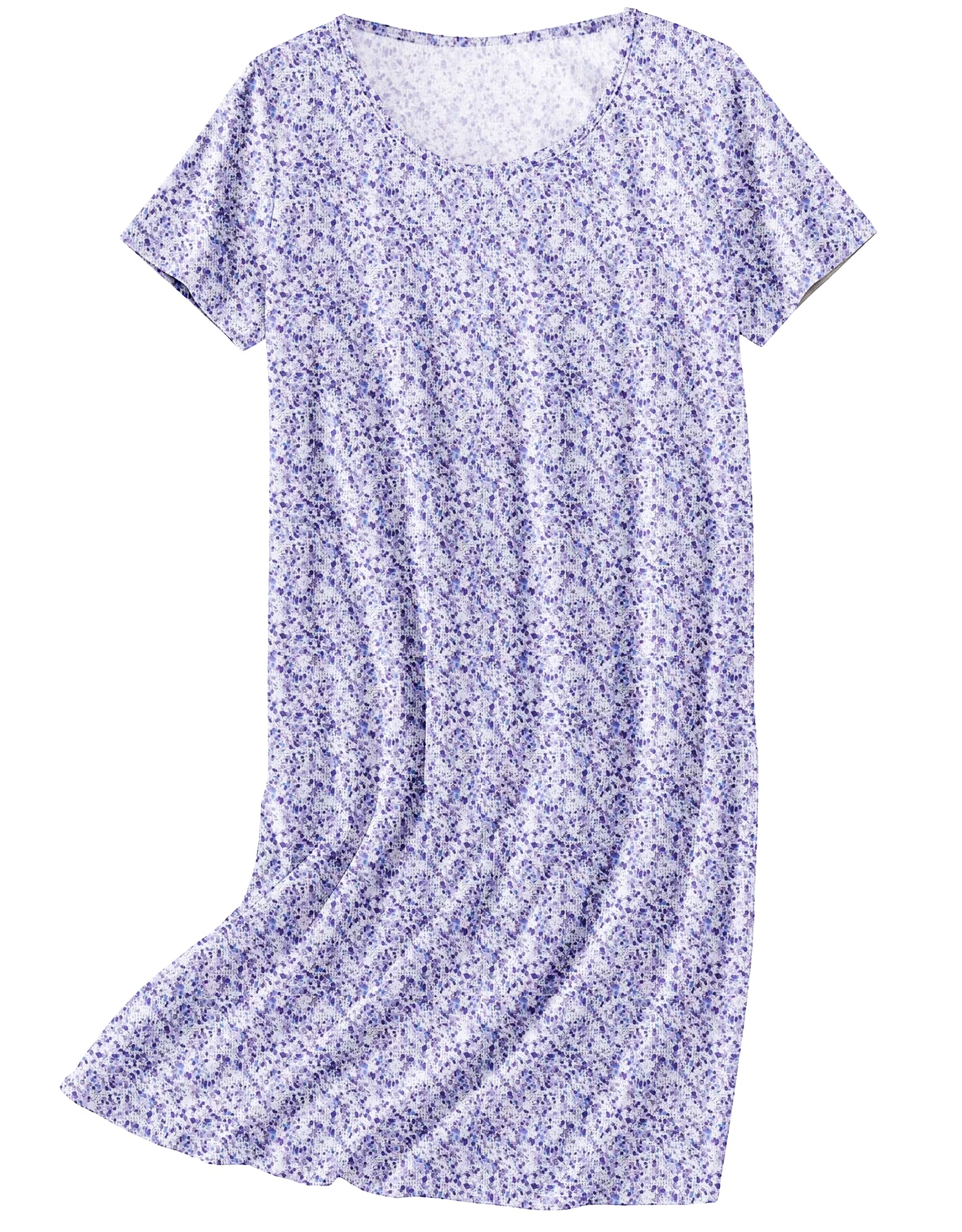 Ekouaer Nightgowns for Women Cotton Sleepshirts Short Sleeve Nightshirt Tshirt Night Gown Casual Sleepdress Comfy Nightdress