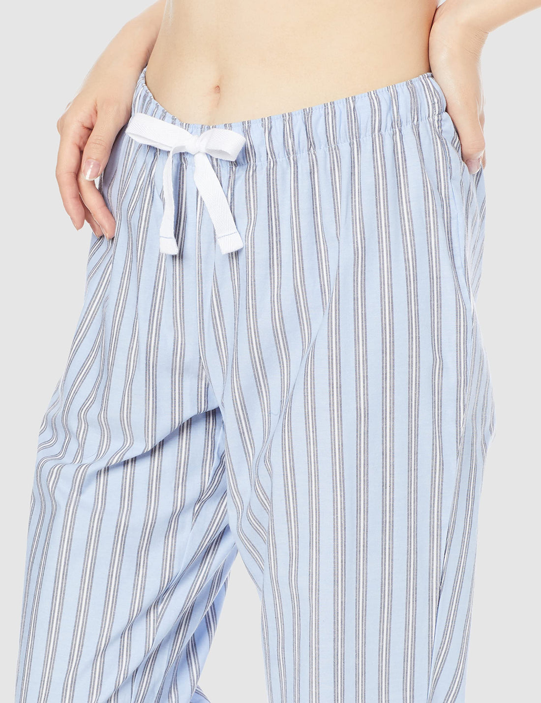 Amazon Essentials Women's Cotton Pajama Pants, Breathable Poplin Sleep Pant with Drawstring Elastic Waist