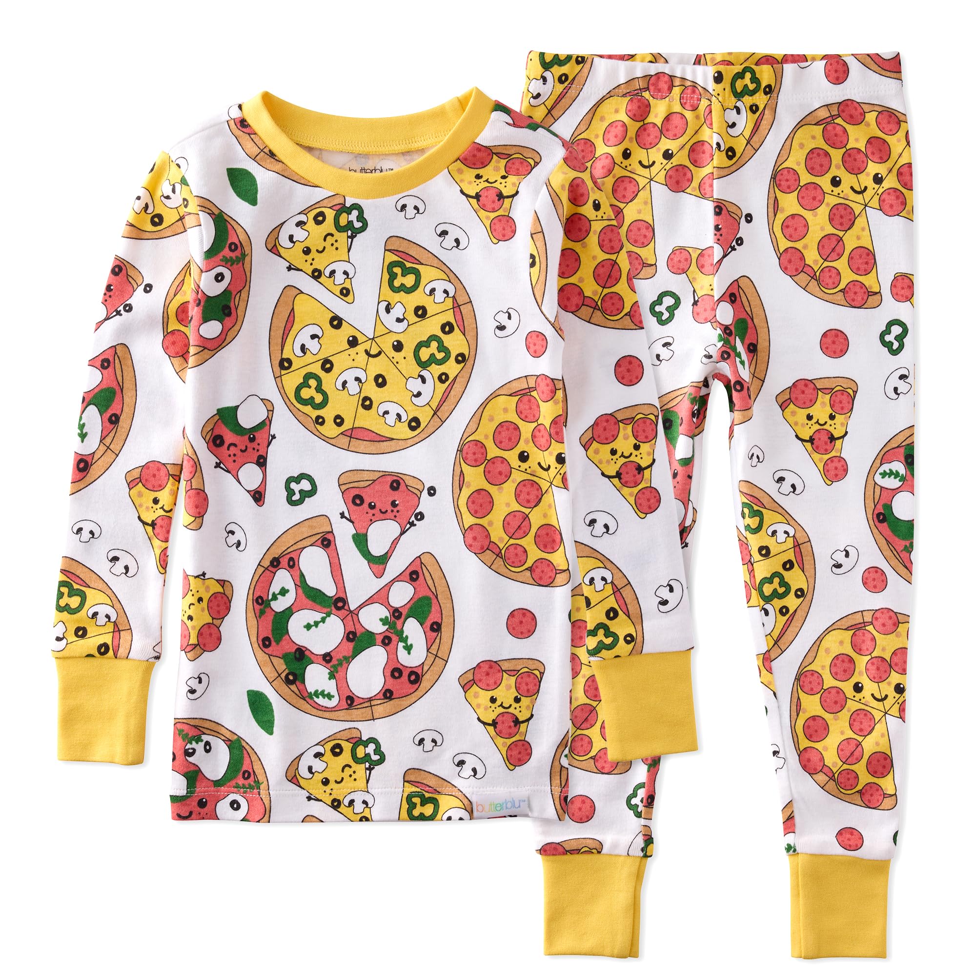 Butterblu Zen Snug-fit 2-Piece Pajamas 100% Organic Cotton Long Sleeve for Boys & Girls