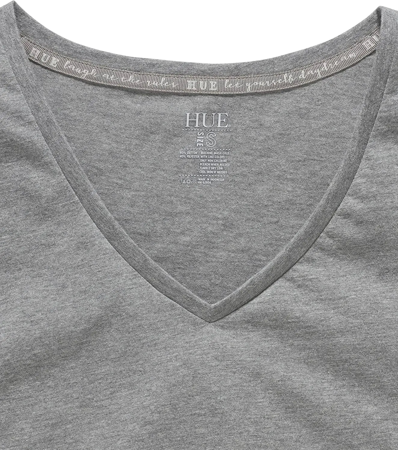 HUE Womens Sleepwell Basic Short Sleeve V-Neck T-Shirt for Lounging Or Sleeping, Made with Temperature Regulating Technology