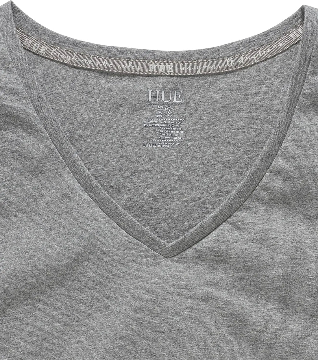 HUE Womens Sleepwell Basic Short Sleeve V-Neck T-Shirt for Lounging Or Sleeping, Made with Temperature Regulating Technology