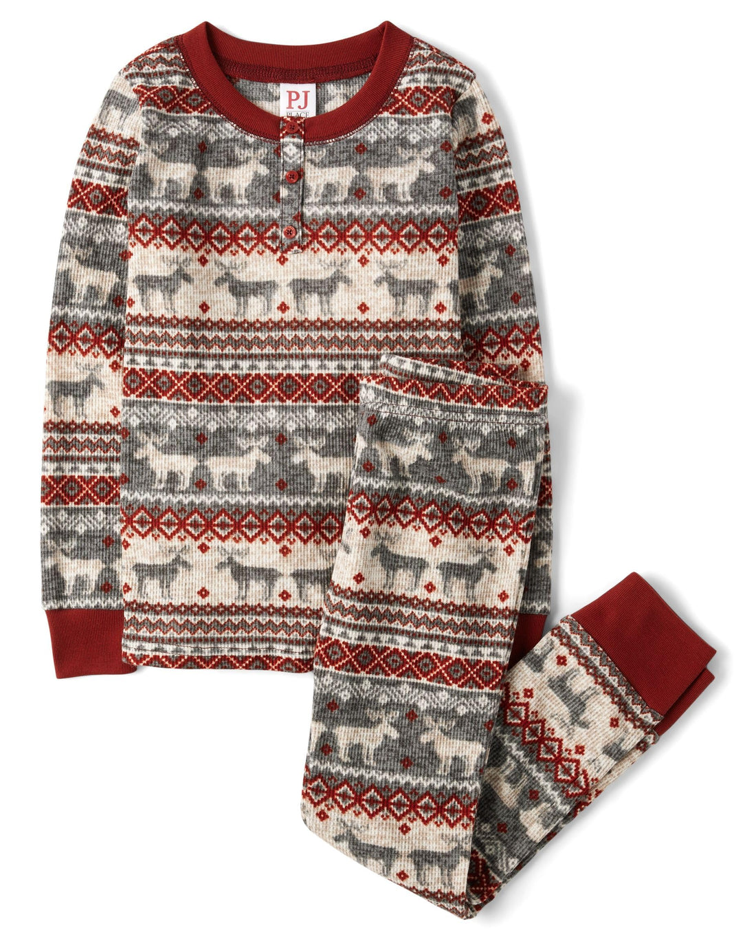 The Children's Place Family Matching, Plaid Waffle 2 Piece Pajama Sets WEBE CLOTHING