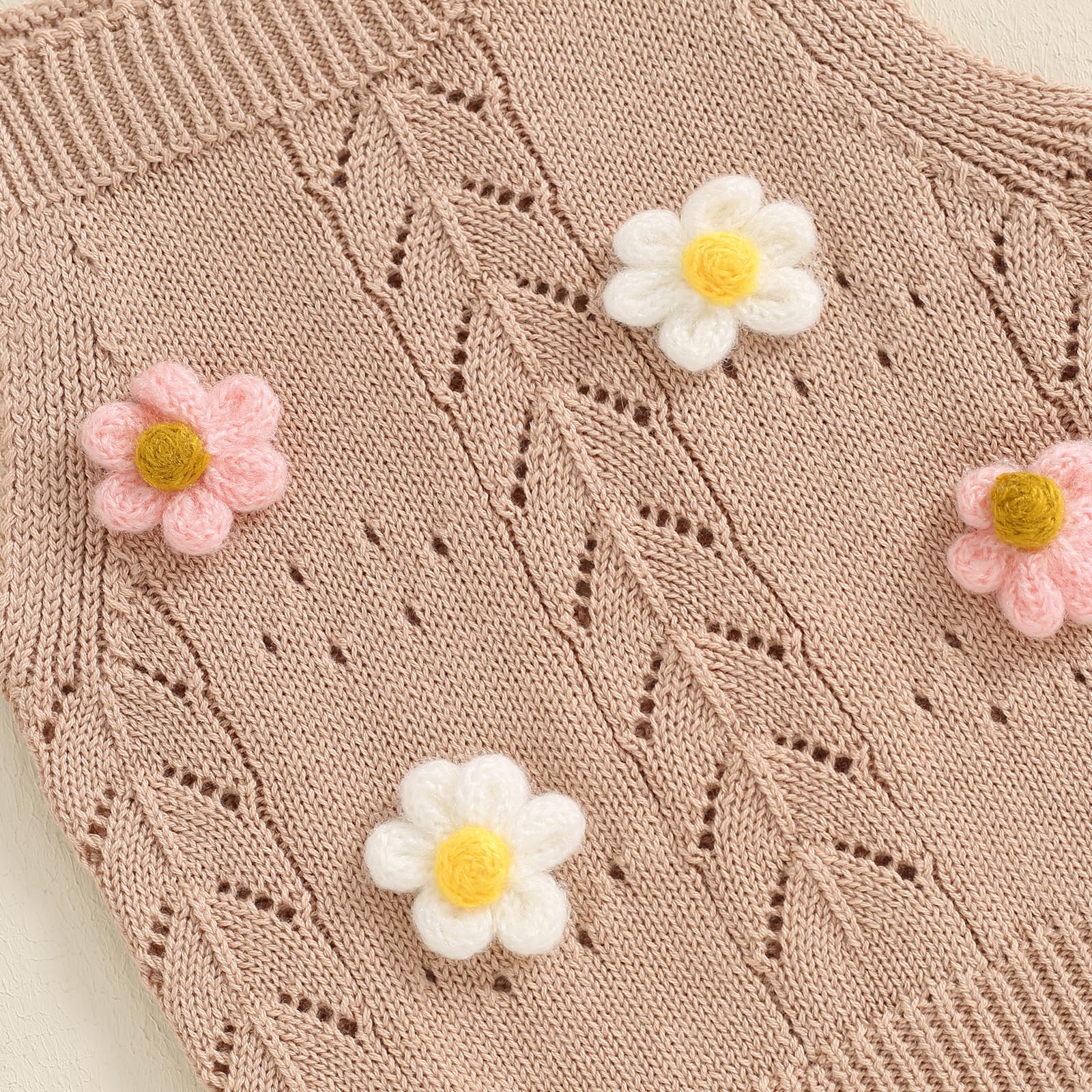 TheFound Toddler Baby Girls Knitted Outfit Tie-up Tank Top Elastic Waist Flower Shorts Summer Clothes 6 12 18 24 Months 2t 3t WEBE CLOTHING