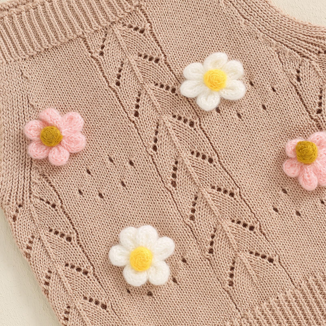 TheFound Toddler Baby Girls Knitted Outfit Tie-up Tank Top Elastic Waist Flower Shorts Summer Clothes 6 12 18 24 Months 2t 3t WEBE CLOTHING