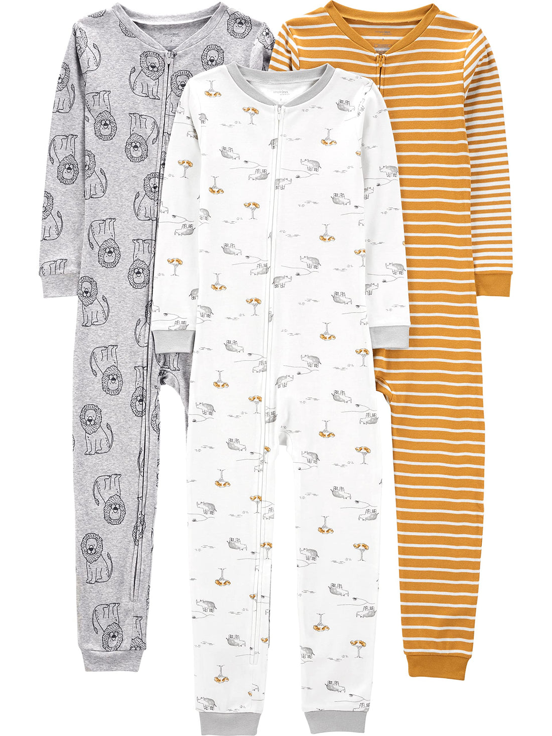 Simple Joys by Carter's Babys' 3 pack Snug Fit Footless Cotton Pajamas