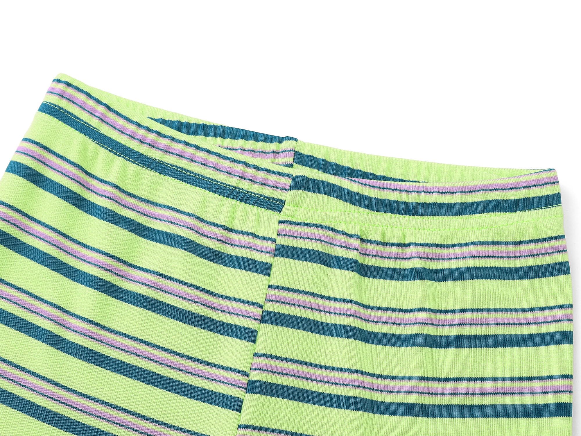 Topgal Summer Pajamas for Unisex Kids - Purple & Brown Stripe Snug Fit Pull-On Short Sleeve Sleepwear Pjs Set Size 2T-10