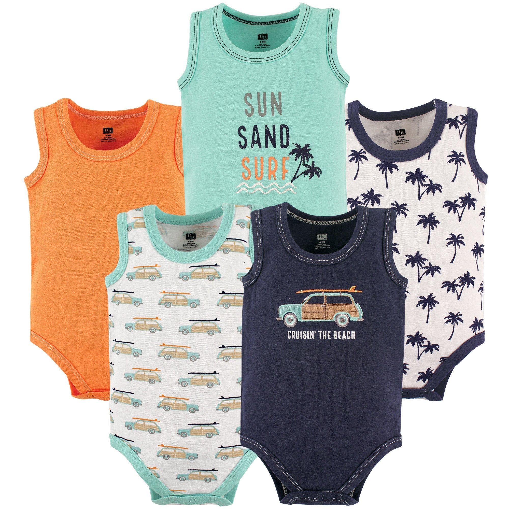 Hudson Baby Unisex Baby Cotton Sleeveless Bodysuits WEBE CLOTHING