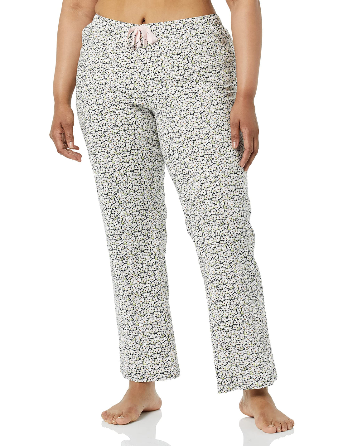 Amazon Essentials Women's Cotton Pajama Pants, Breathable Poplin Sleep Pant with Drawstring Elastic Waist