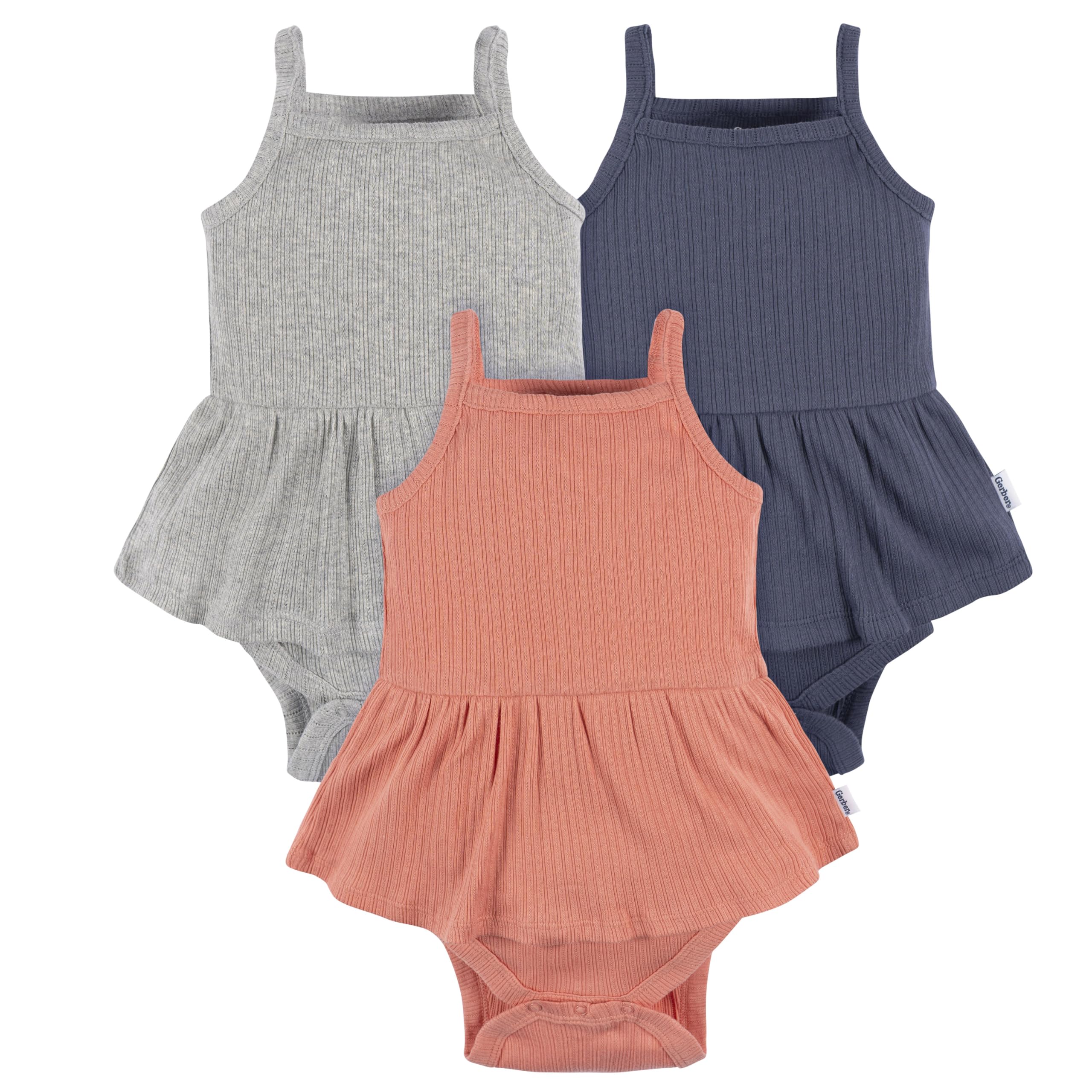Gerber Baby Girls Multi-Pack Sleeveless Onesies Bodysuit WEBE CLOTHING