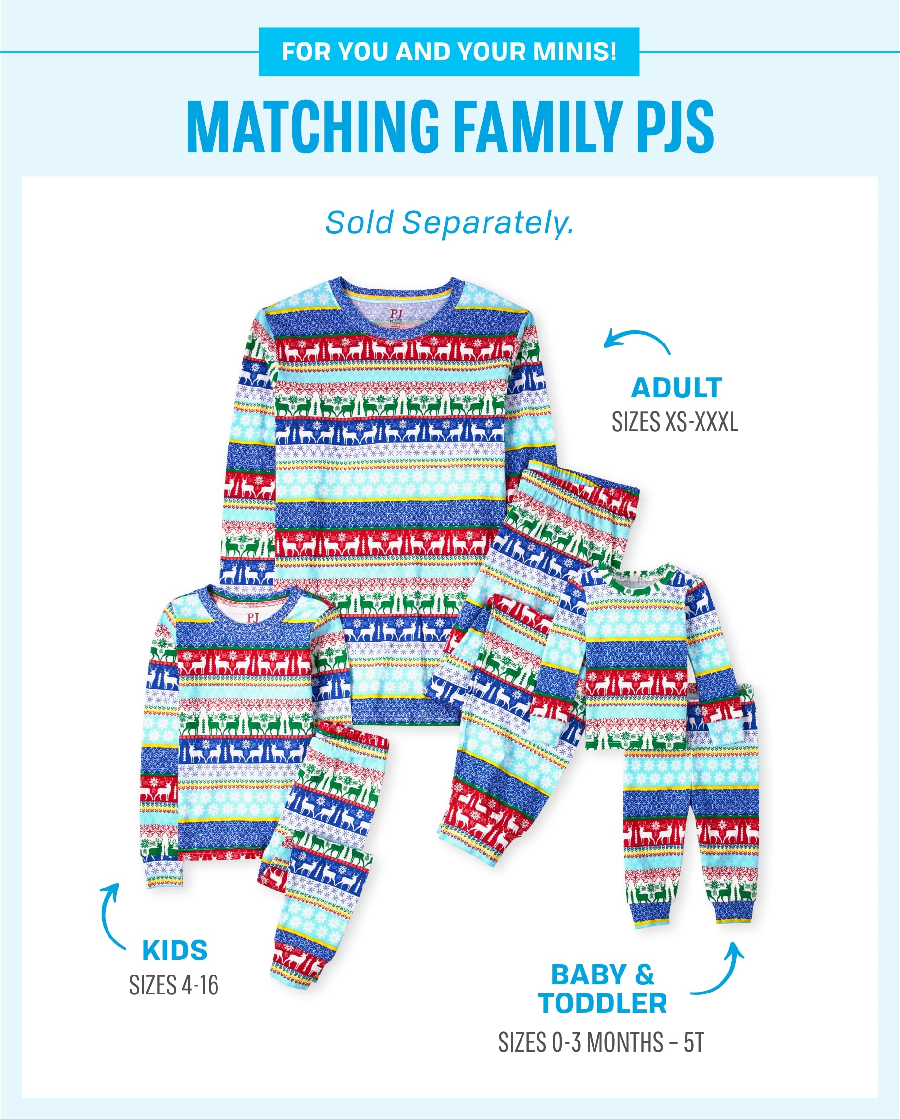 The Children's Place Kids' Family Matching, Festive Christmas Pajama Sets, Cotton WEBE CLOTHING
