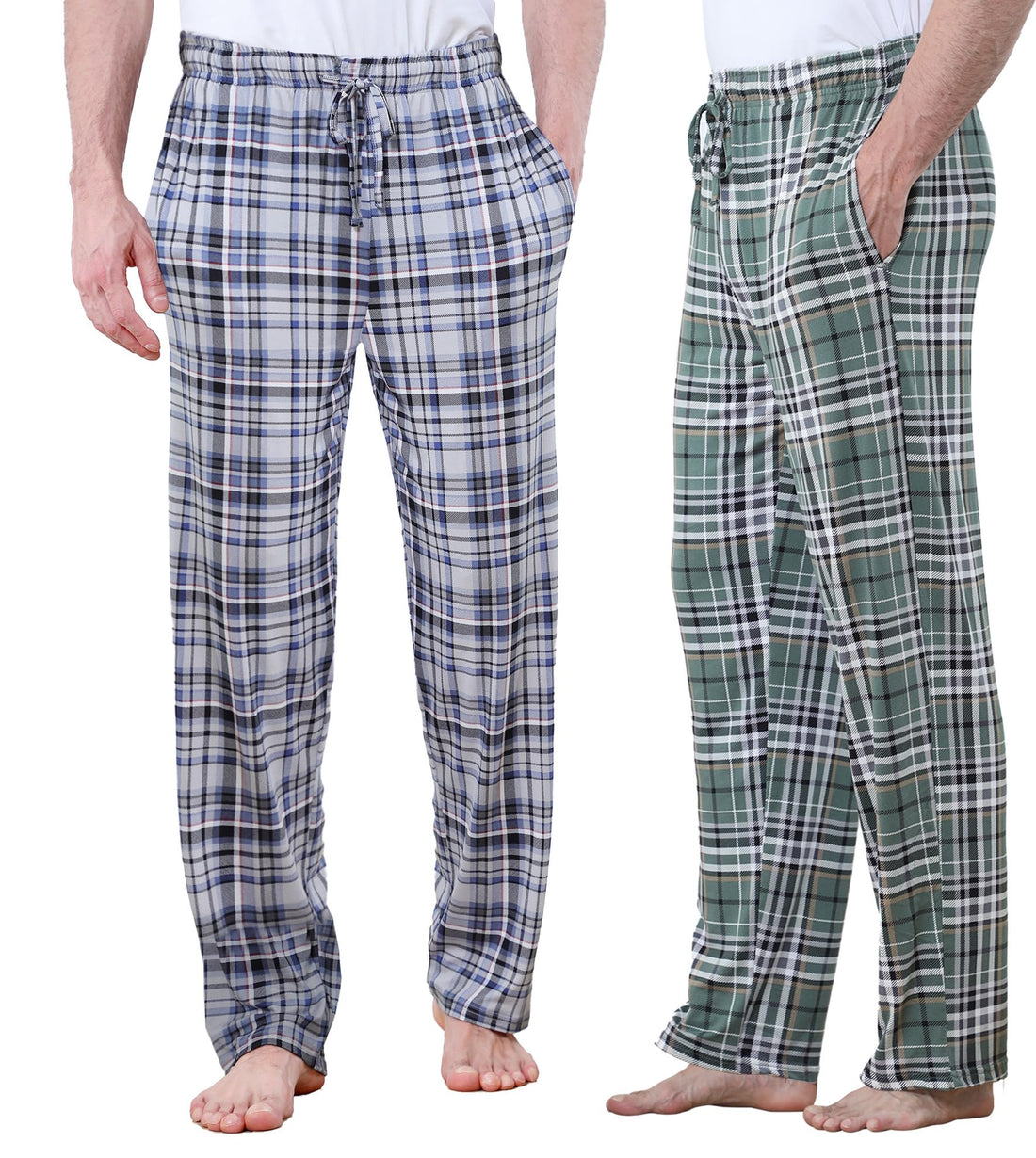 DITOK Men's Lightweight Pajama Pants Soft Lounge Sleep Joggers Adjustable Drawstring & Pockets All-Season Sleepwear