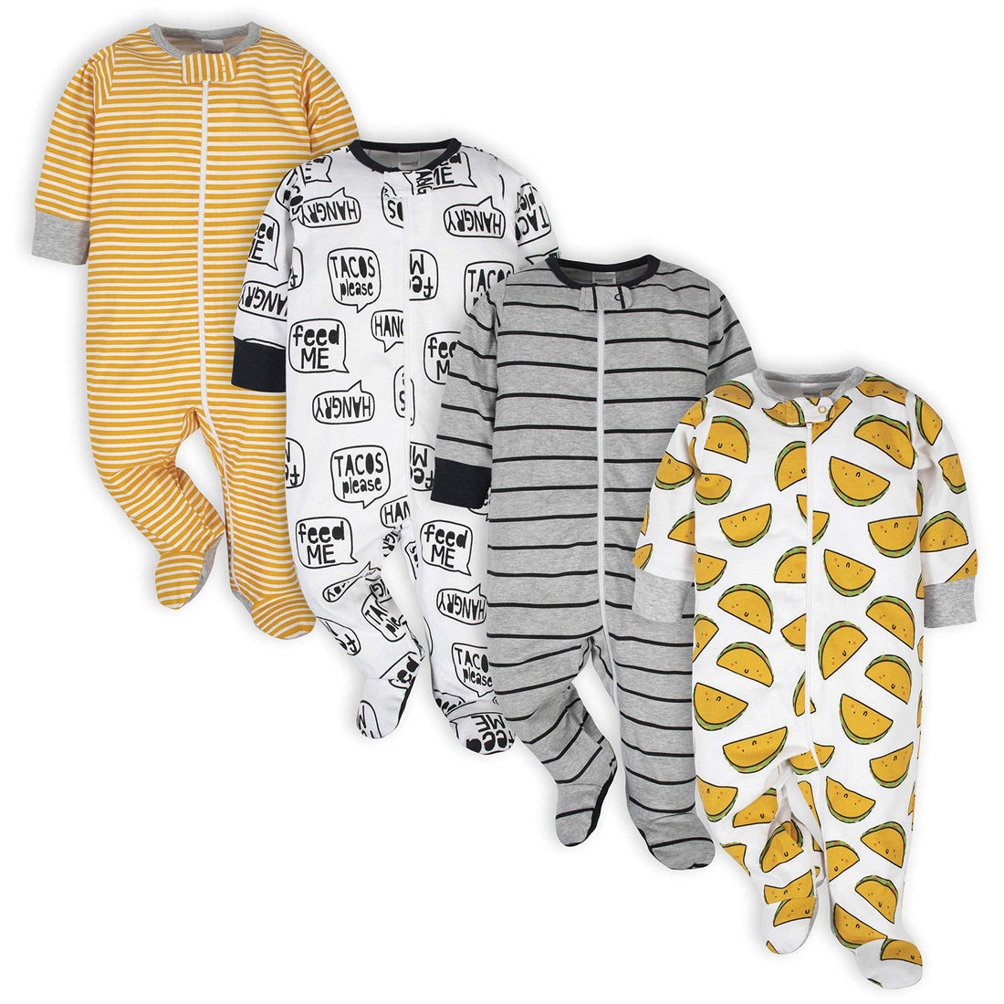 Onesies Brand Baby Boys 4-Pack Sleep 'N Play Footies