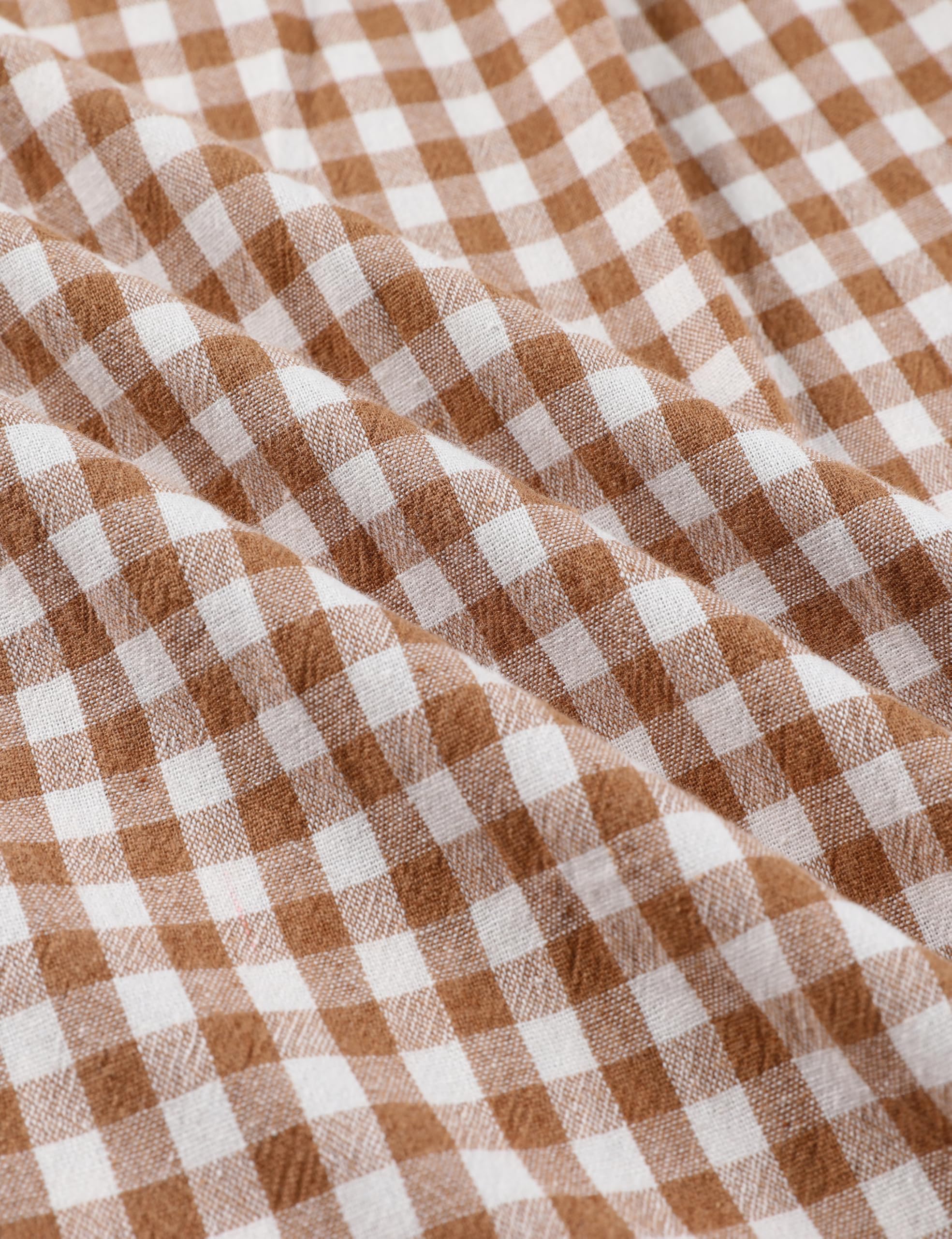 Tanming Womens Gingham 2 Piece Pajamas Sets Puff Sleeve Babydoll Shirt Ruffle Pants Pj Lounge Set Sleepwear WEBE CLOTHING