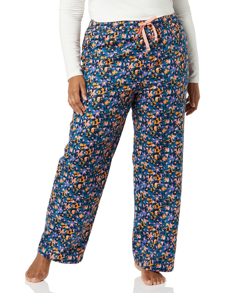 Amazon Essentials Women's Relaxed-Fit Brushed Flannel Pajama Sleep Pant with Drawstring